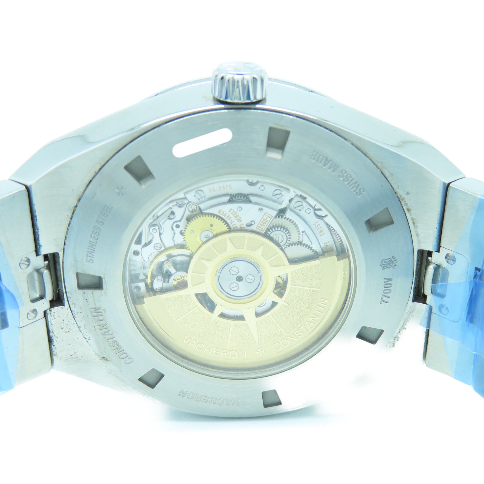 VACHERON CONSTANTIN 不鏽鋼Over Seas World Time手錶自動機芯深藍色/灰色