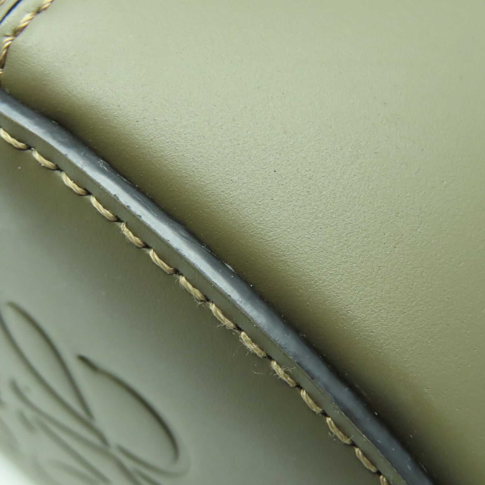 LOEWE 牛皮皮革Loewe Balloon Bag銀扣手挽肩背兩用袋棕色