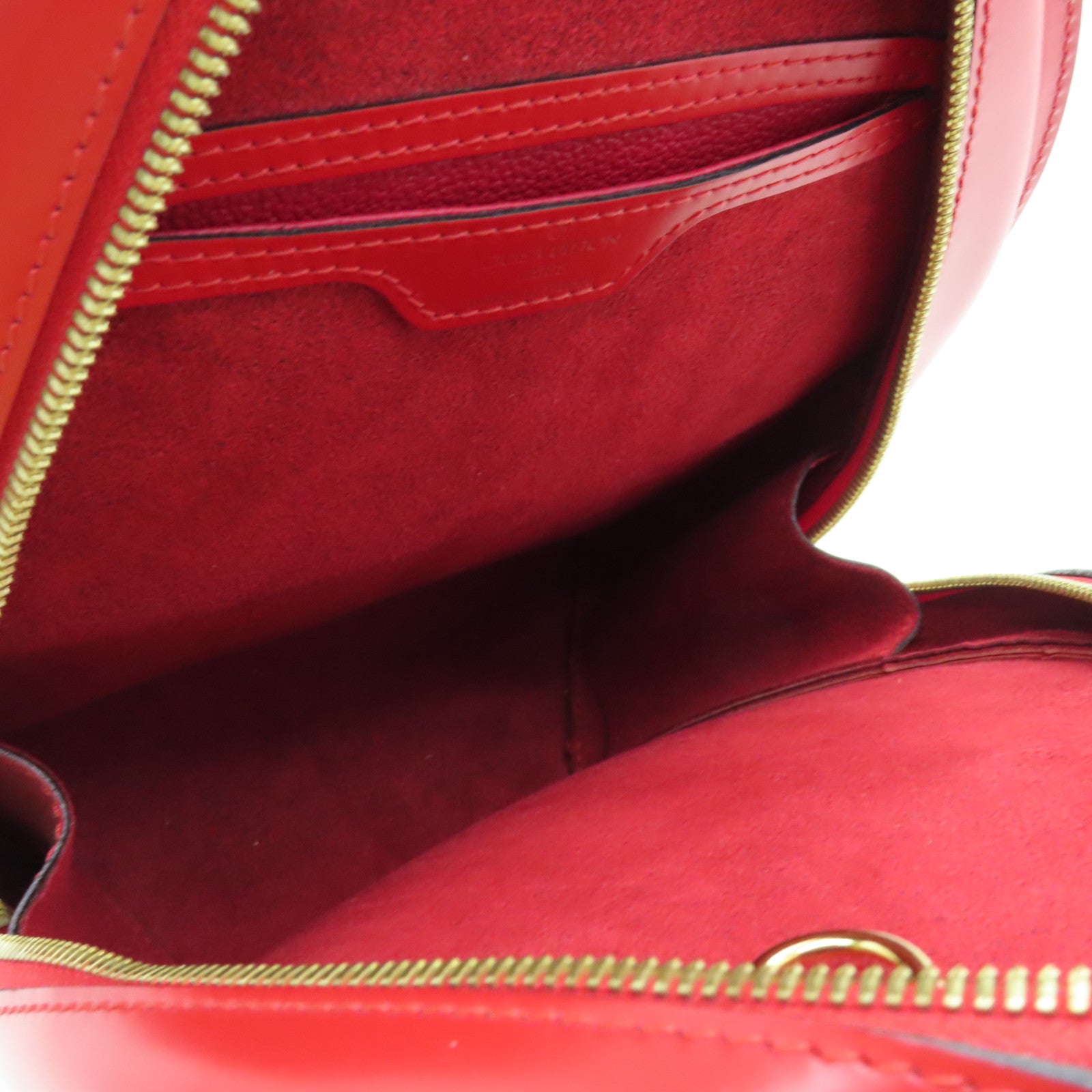 LOUIS VUITTON Epi Mabillon Back Pack gold buckle backpack red