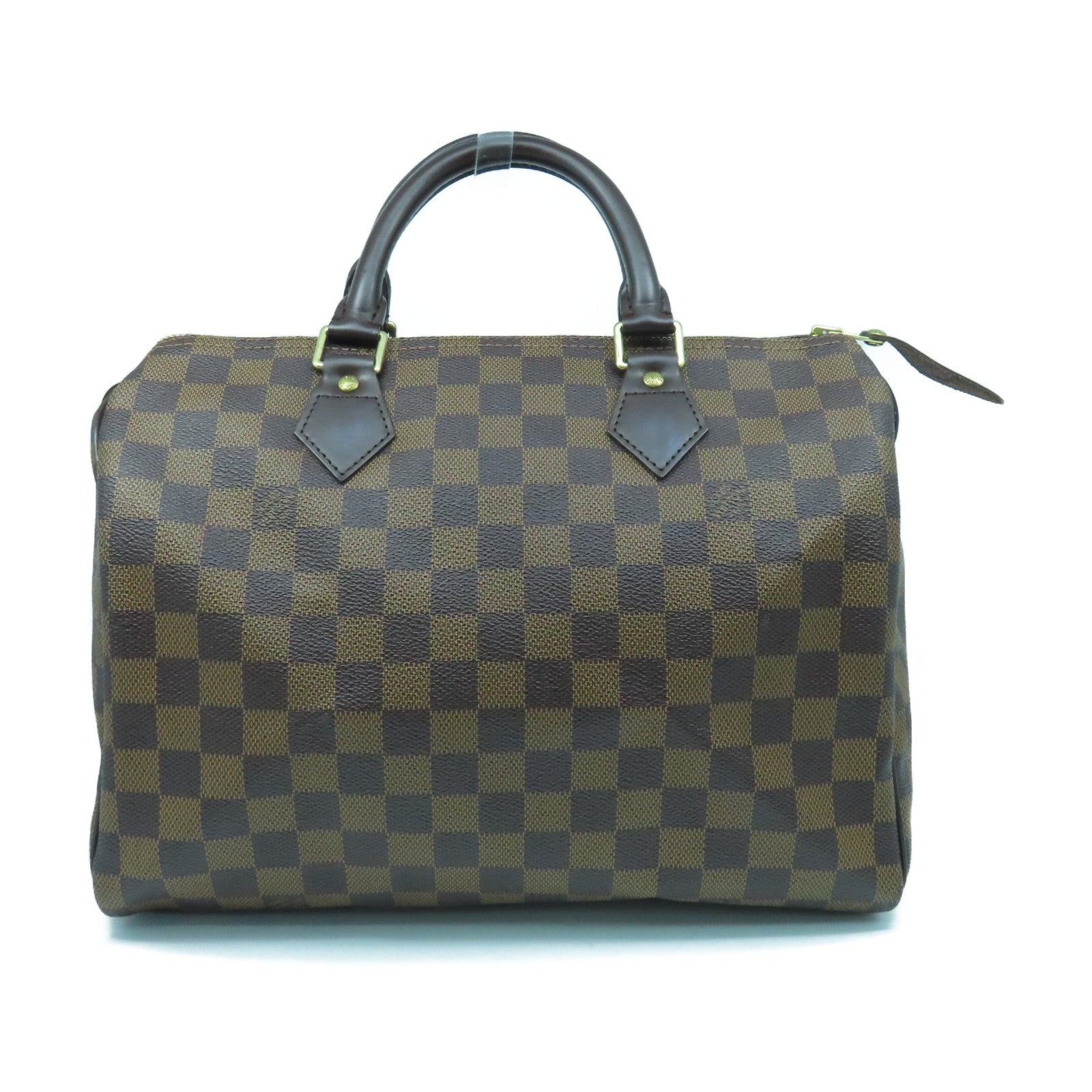 LOUIS VUITTON Damier Speedy 30金扣手挽袋啡色