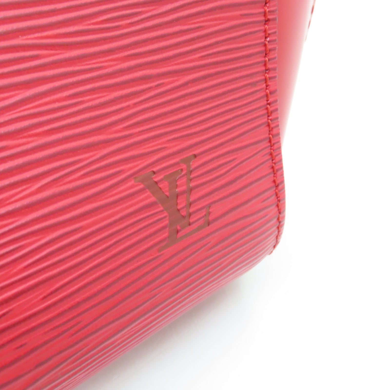 LOUIS VUITTON Epi Mabillon Back Pack gold buckle backpack red