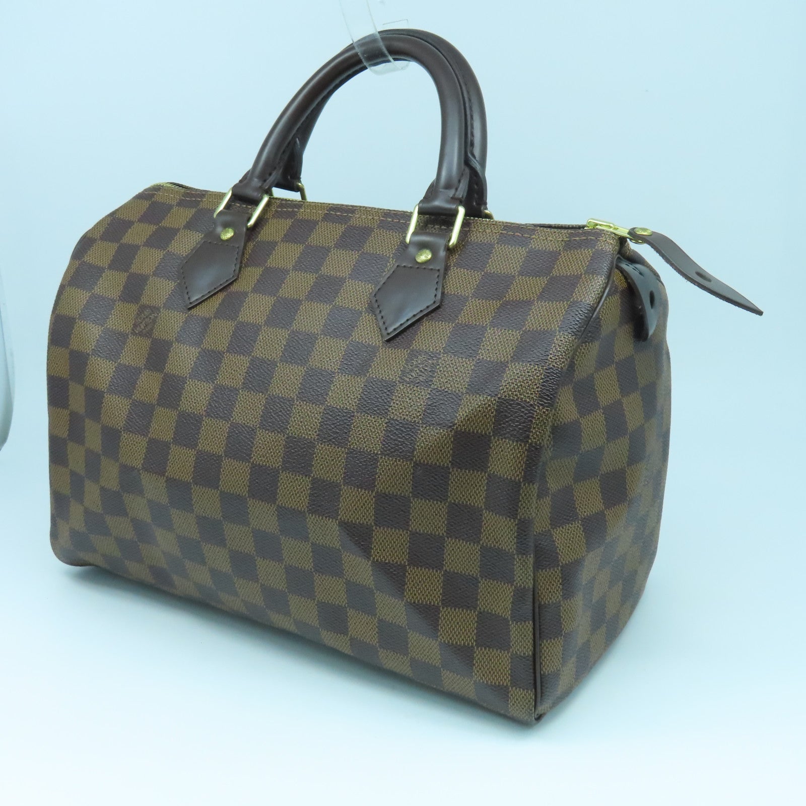 LOUIS VUITTON Damier Speedy 30金扣手挽袋啡色