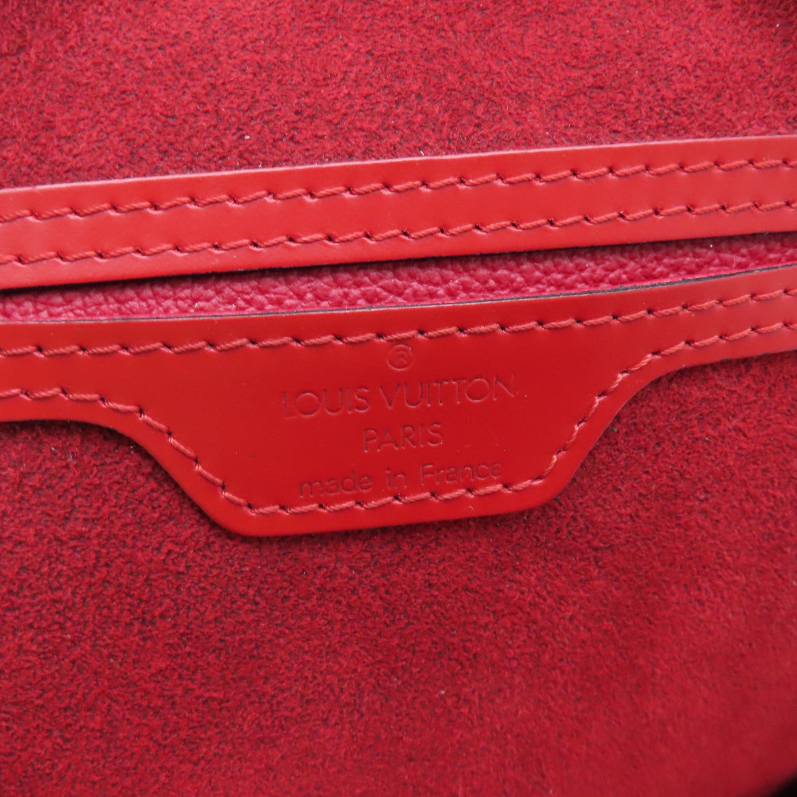 LOUIS VUITTON Epi Mabillon Back Pack gold buckle backpack red