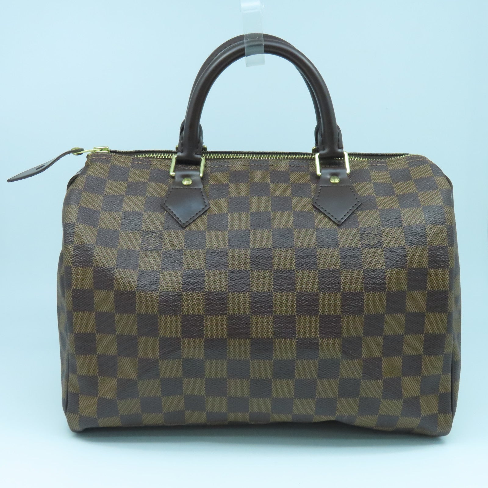 LOUIS VUITTON Damier Speedy 30金扣手挽袋啡色
