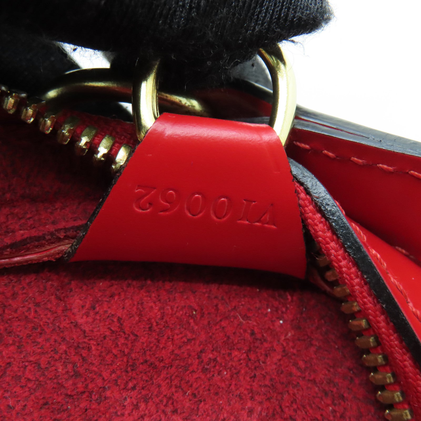 LOUIS VUITTON Epi Mabillon Back Pack gold buckle backpack red