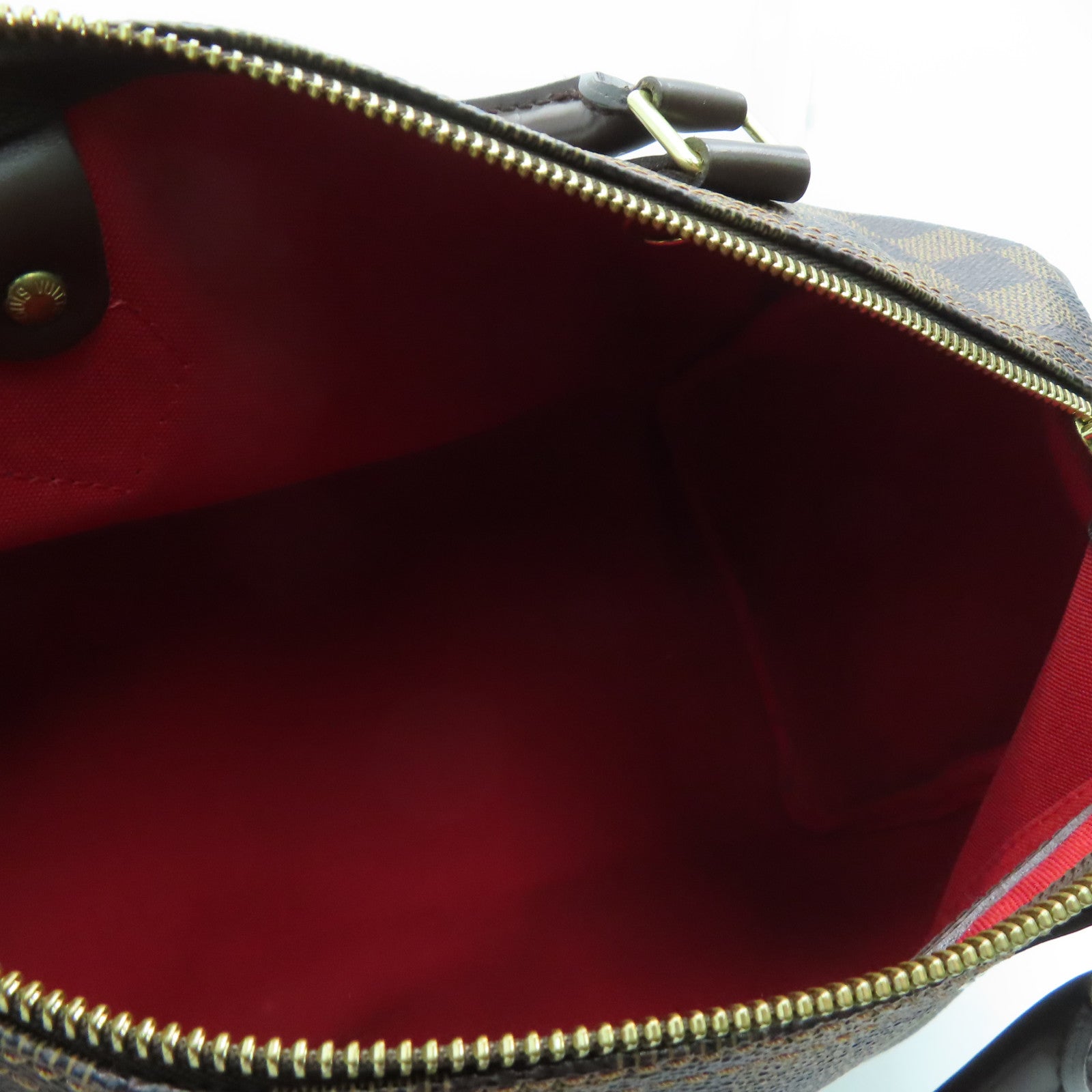 LOUIS VUITTON Damier Speedy 30金扣手挽袋啡色