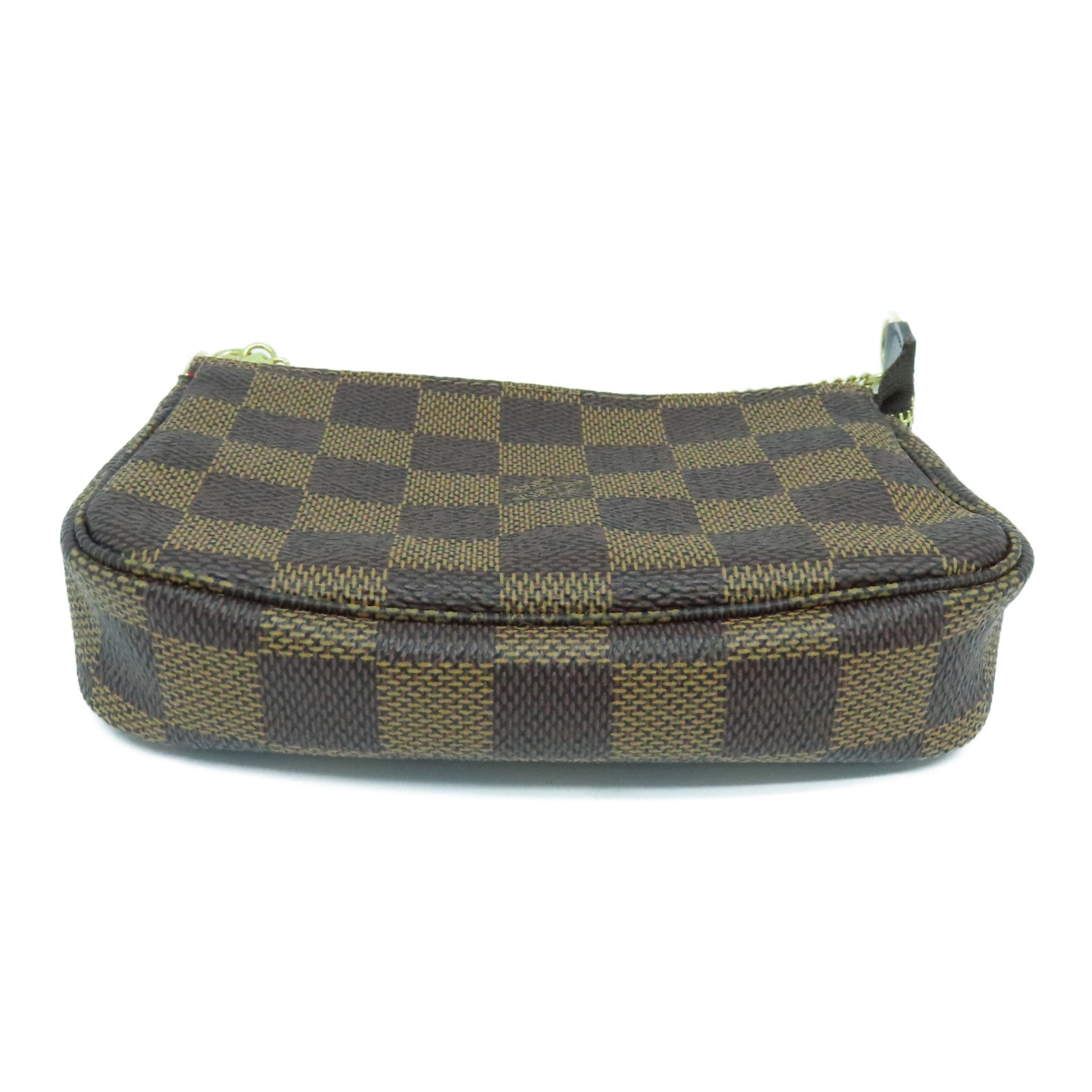 LOUIS VUITTON Damier Pochette Mini手挽袋啡色