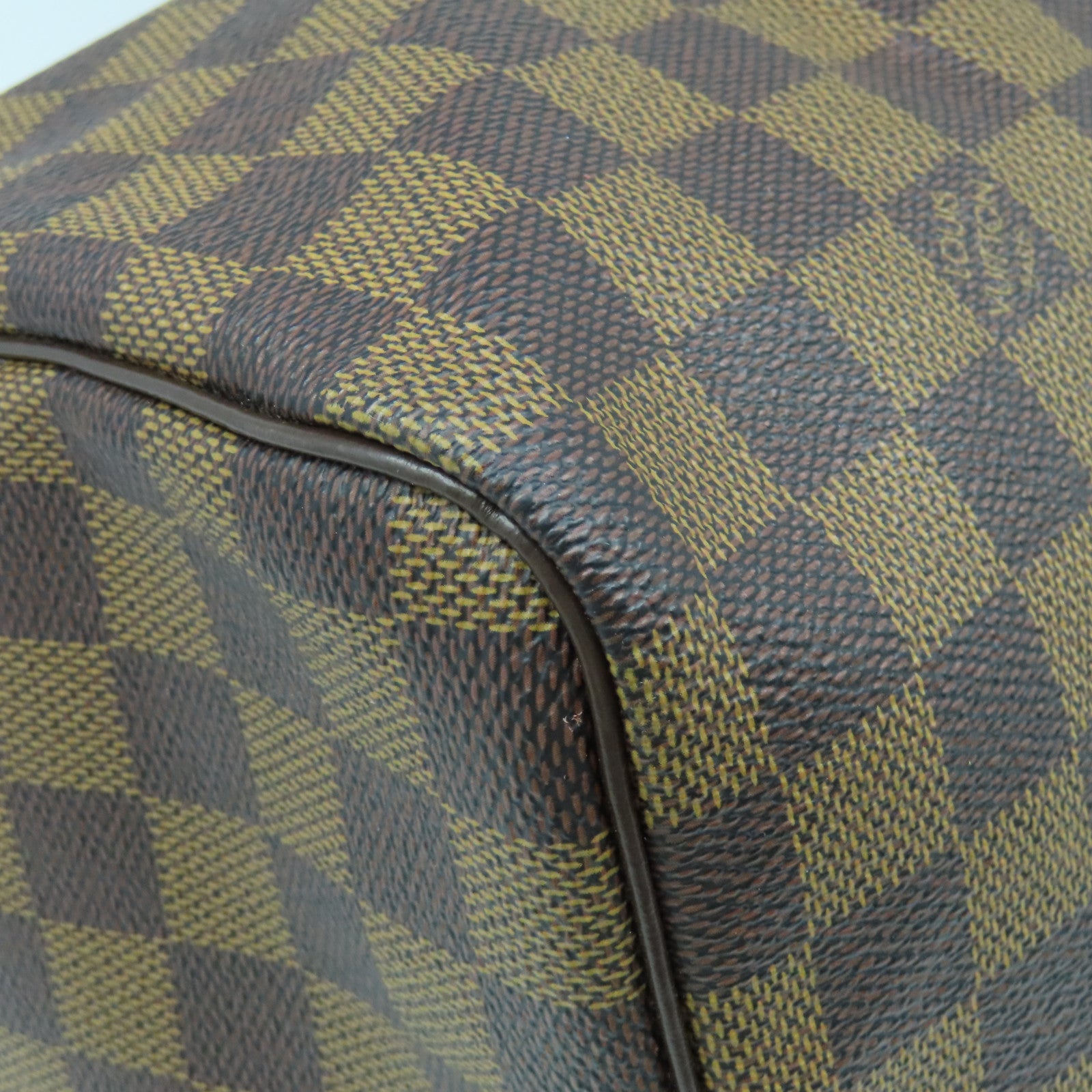 LOUIS VUITTON Damier Speedy 30金扣手挽袋啡色