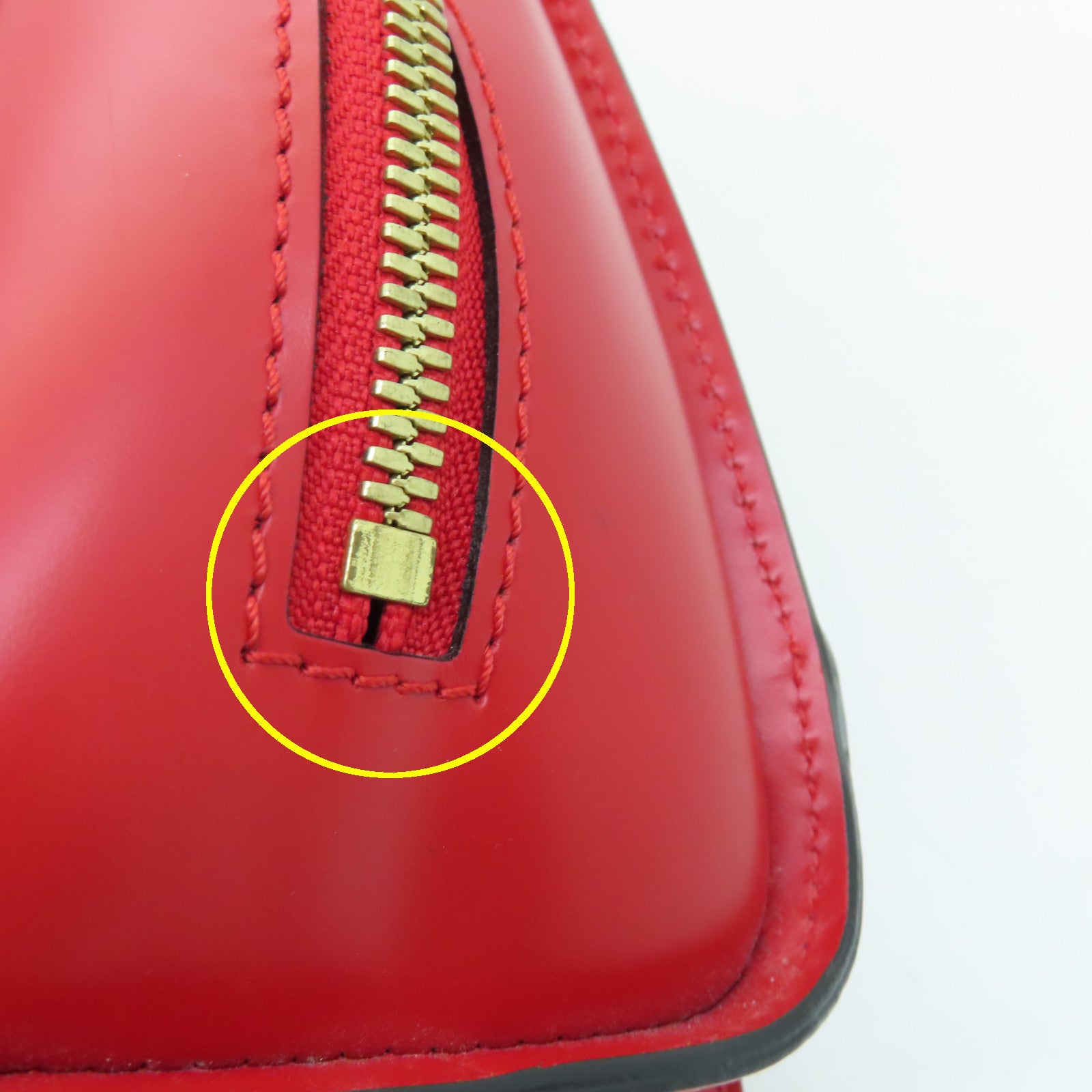 LOUIS VUITTON Epi Mabillon Back Pack gold buckle backpack red
