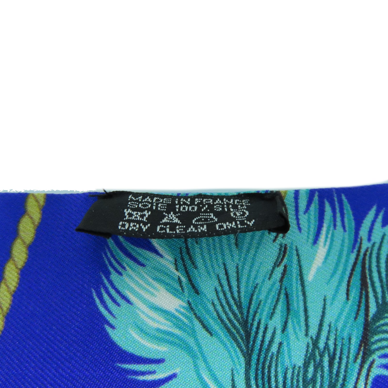 HERMES 絲質Maxi Twilly絲巾藍色/彩色