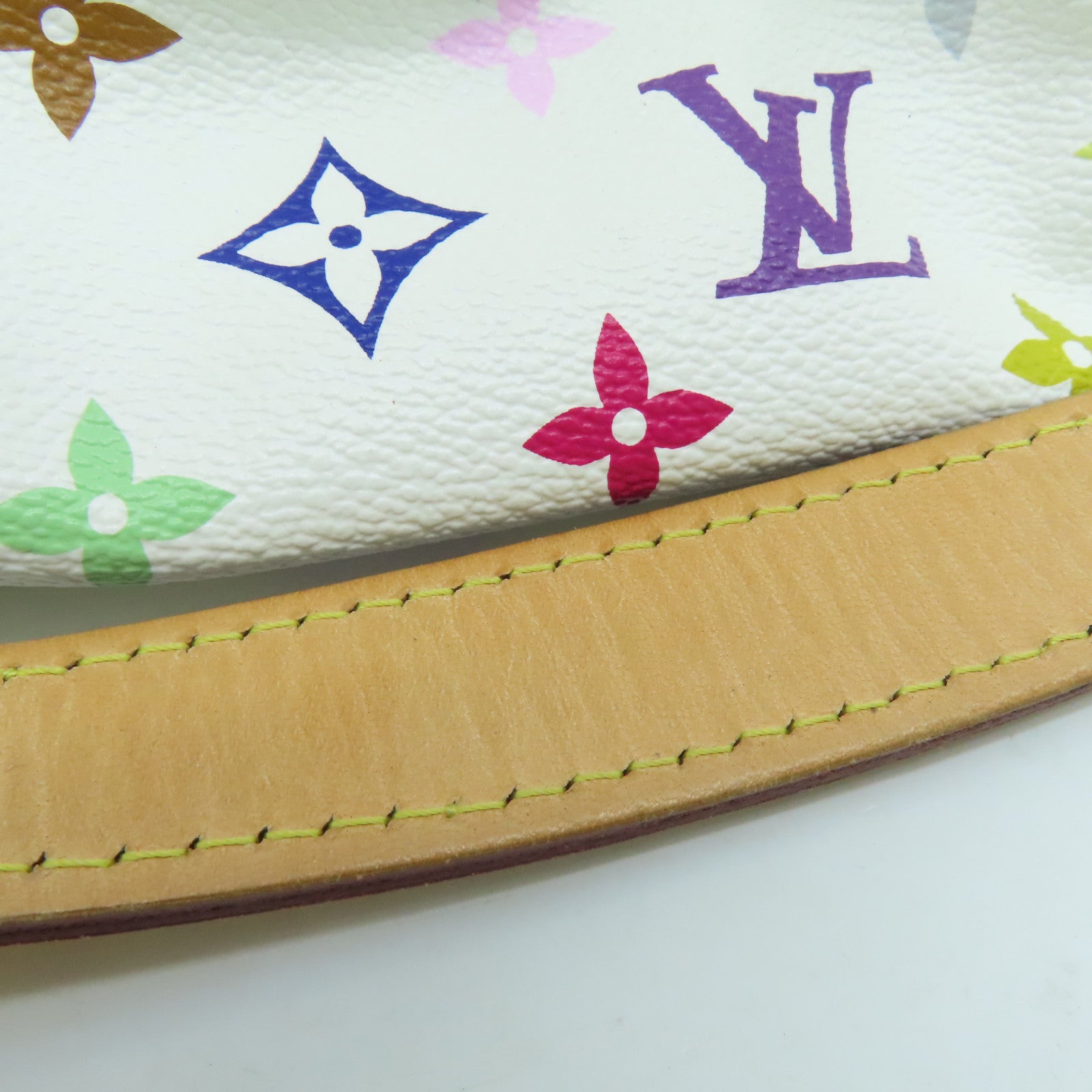 LOUIS VUITTON Monogram Multicolore Judy MM金扣手挽肩背兩用袋白色/彩色