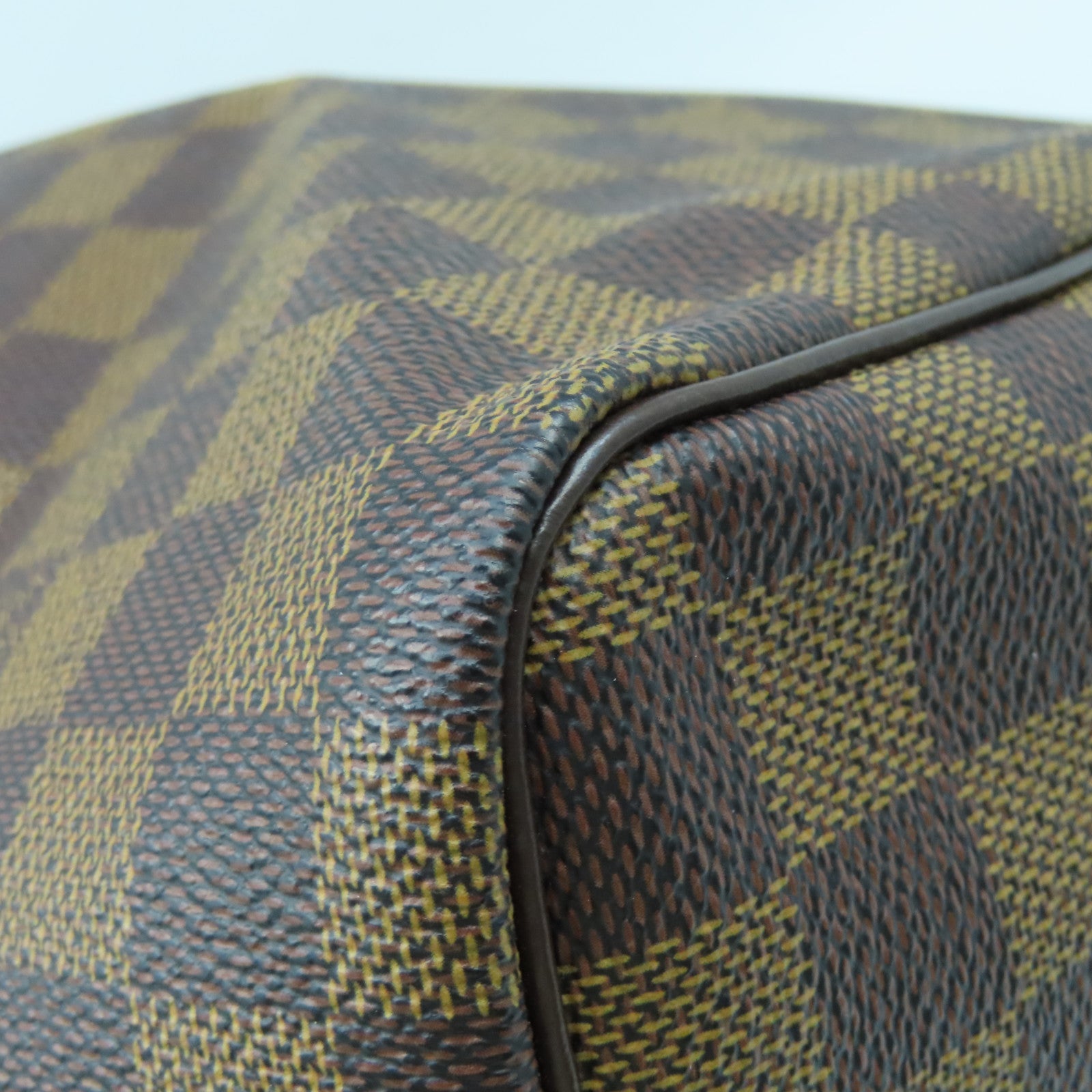 LOUIS VUITTON Damier Speedy 30金扣手挽袋啡色