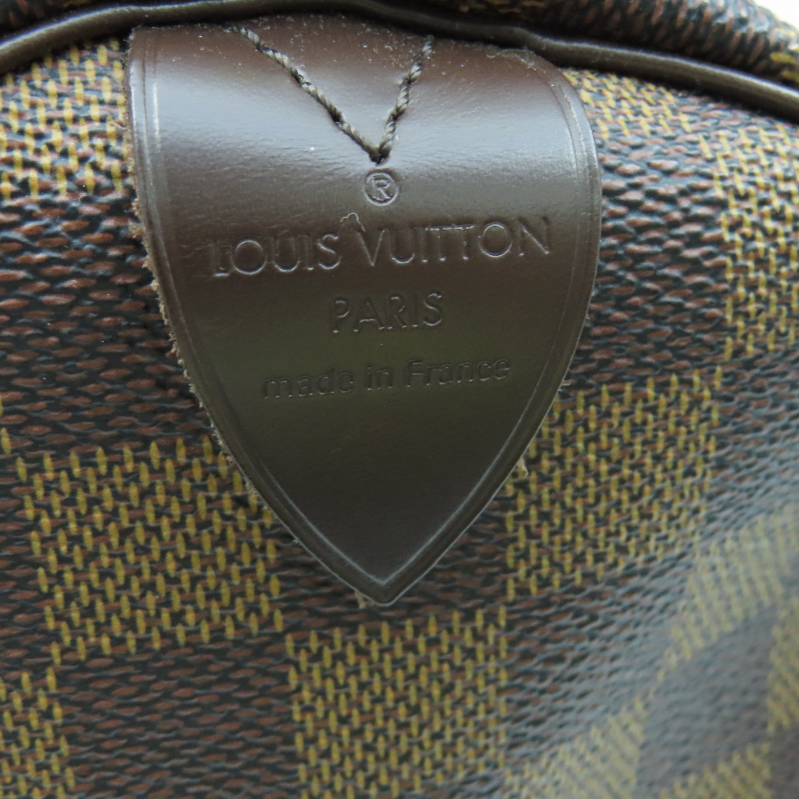 LOUIS VUITTON Damier Speedy 30金扣手挽袋啡色