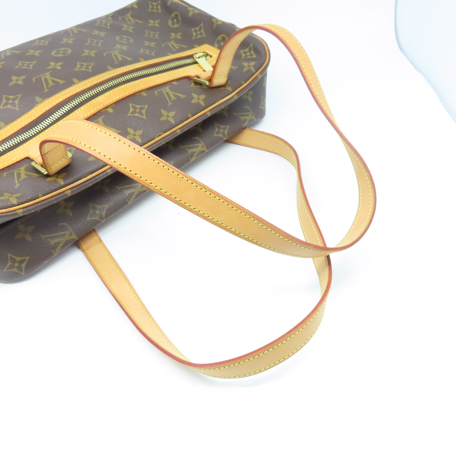 LOUIS VUITTON Monogram Cite GM金扣肩背袋棕色