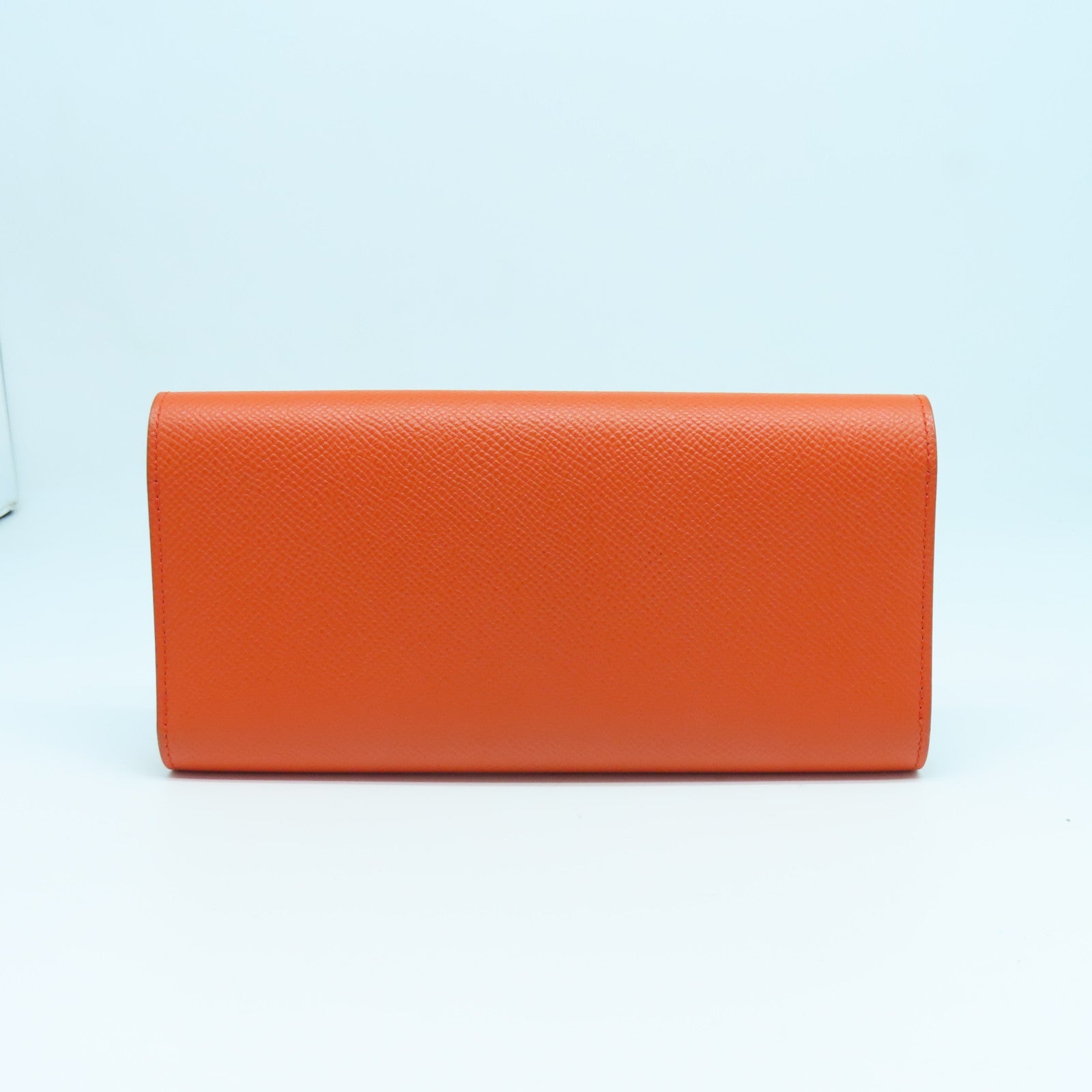 HERMES Epsom Leather Passant Long Wallet Silver Buckle Long