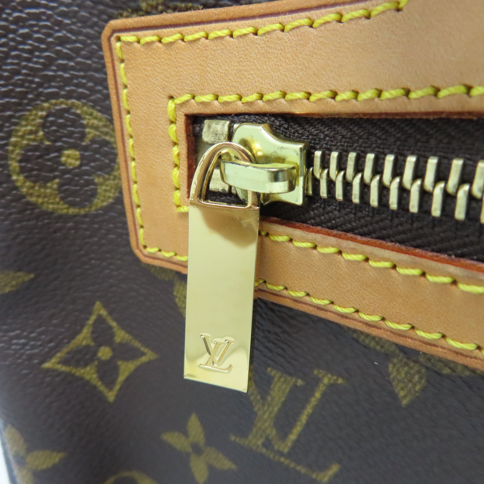 LOUIS VUITTON Monogram Cite GM金扣肩背袋棕色