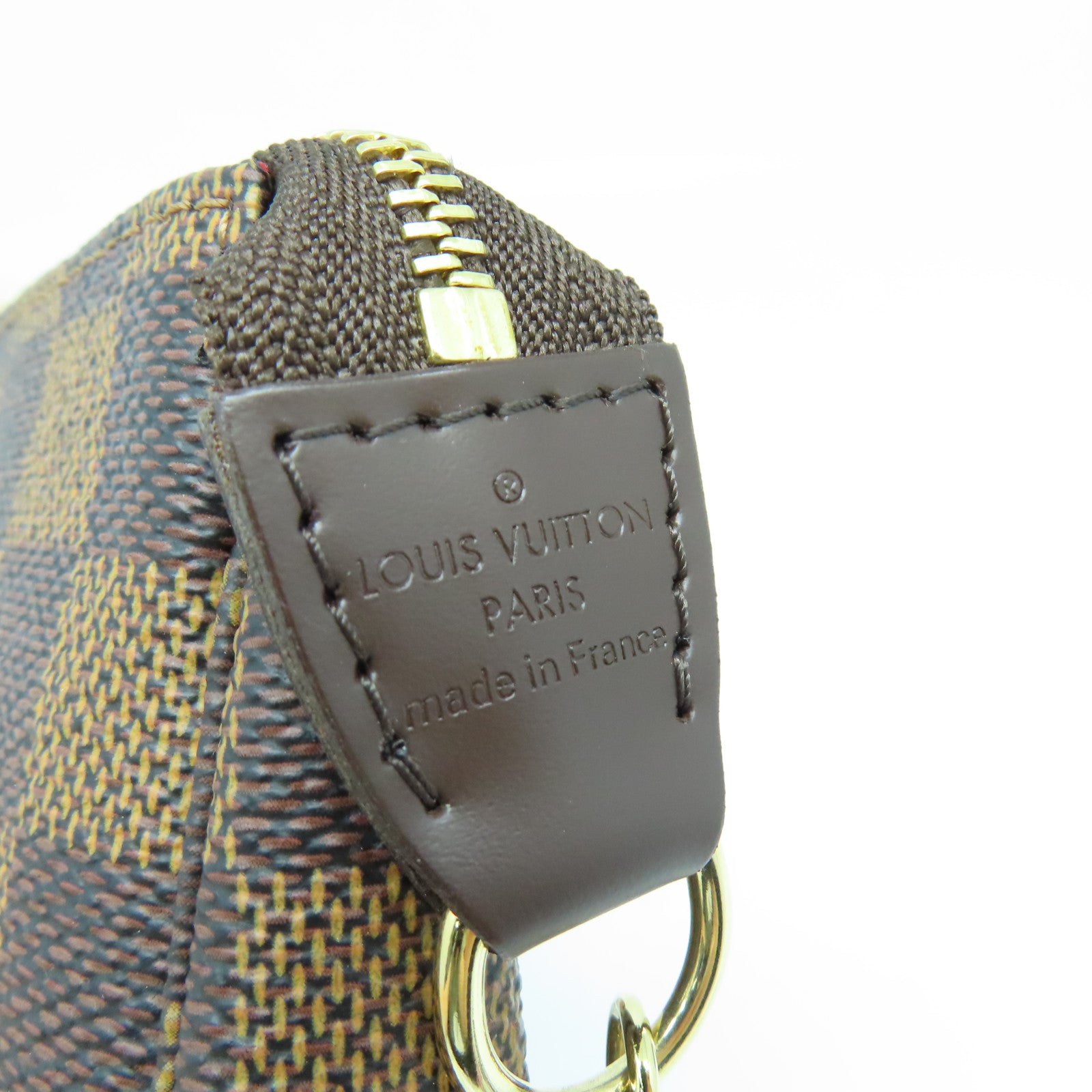 LOUIS VUITTON Damier Pochette Mini手挽袋啡色