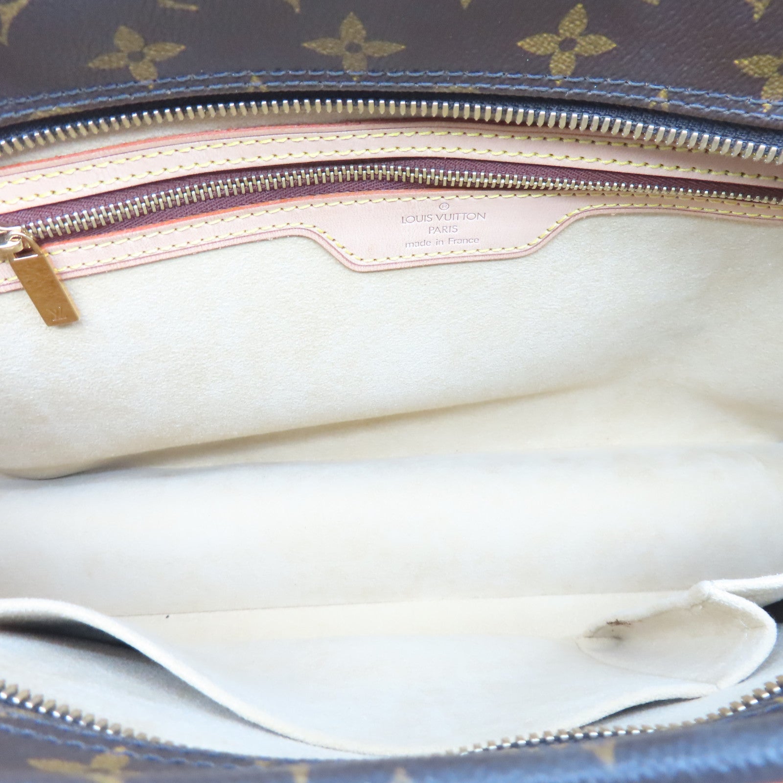 LOUIS VUITTON Monogram Cite GM金扣肩背袋棕色