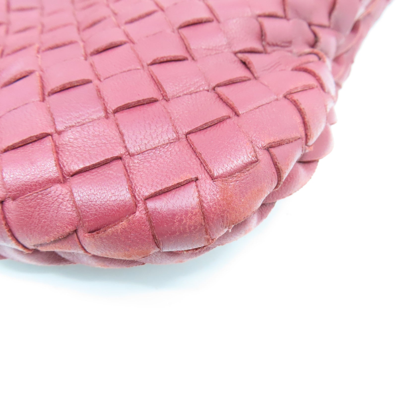 BOTTEGA VENETA 織紋皮革Shoulder Bag肩背袋紅色