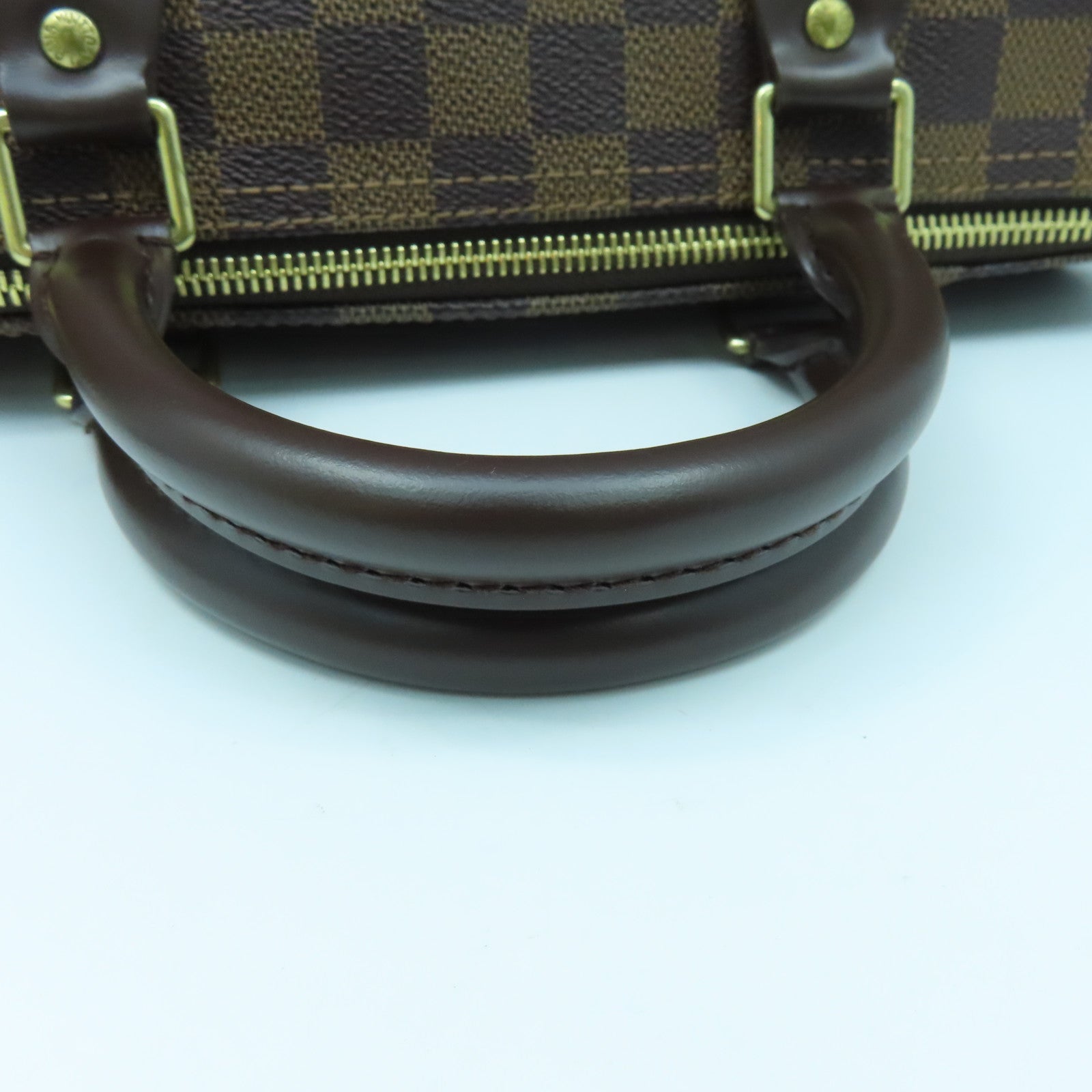 LOUIS VUITTON Damier Speedy 30金扣手挽袋啡色