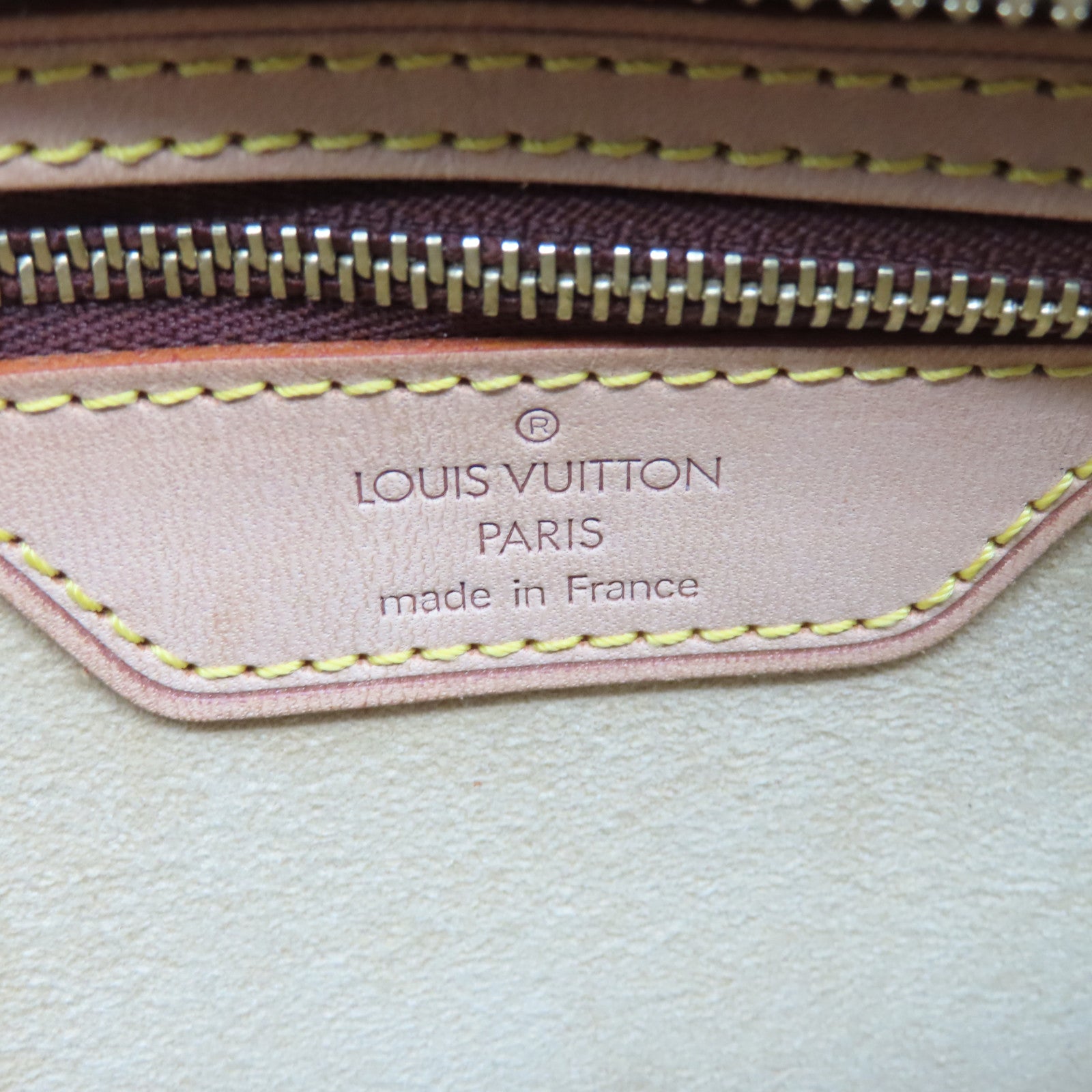 LOUIS VUITTON Monogram Cite GM金扣肩背袋棕色