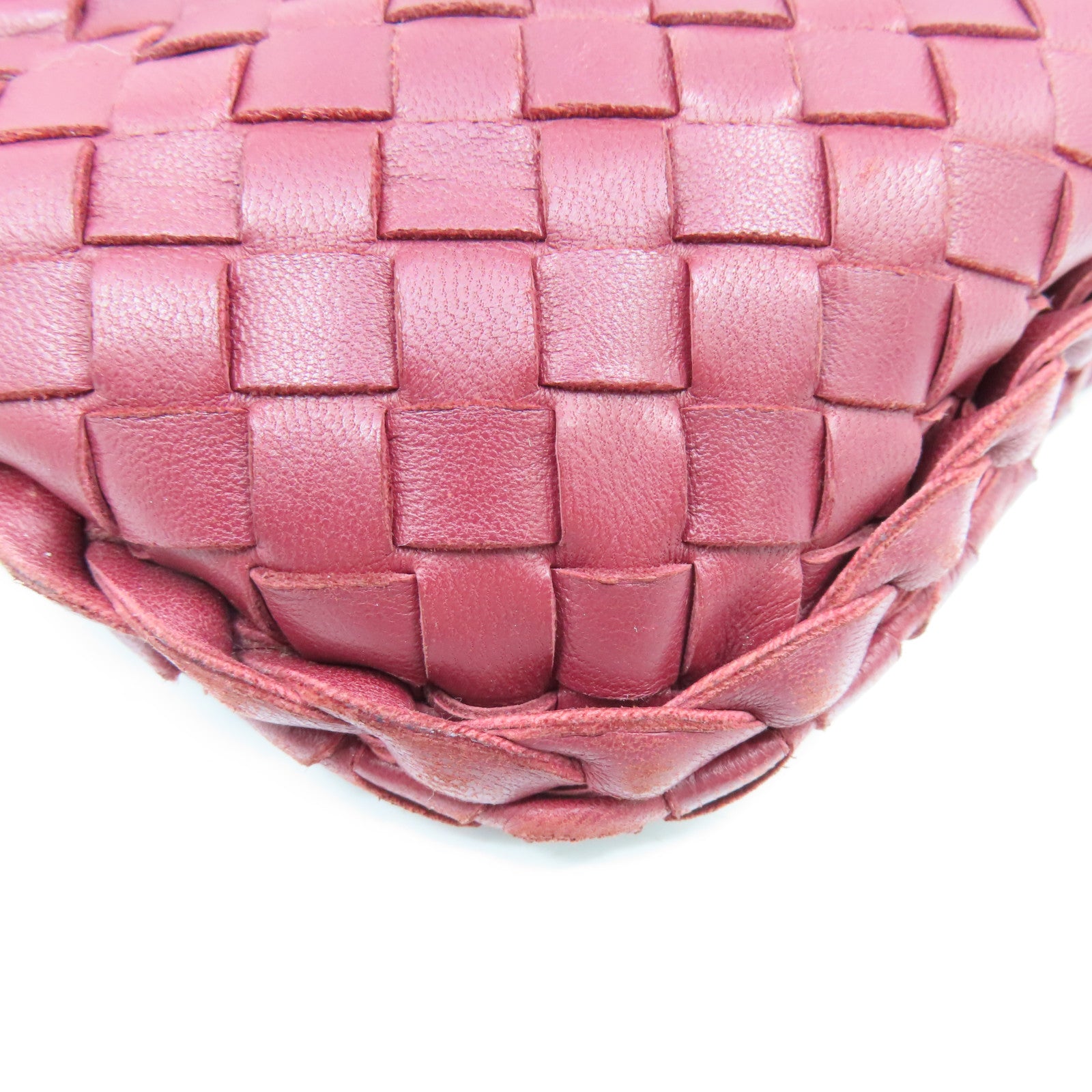 BOTTEGA VENETA 織紋皮革Shoulder Bag肩背袋紅色