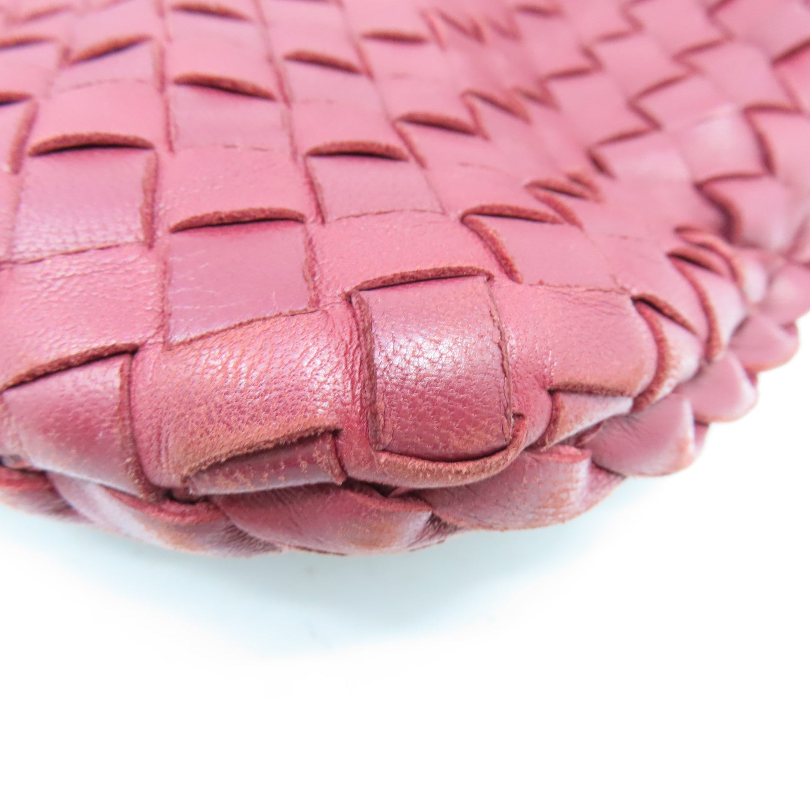 BOTTEGA VENETA 織紋皮革Shoulder Bag肩背袋紅色