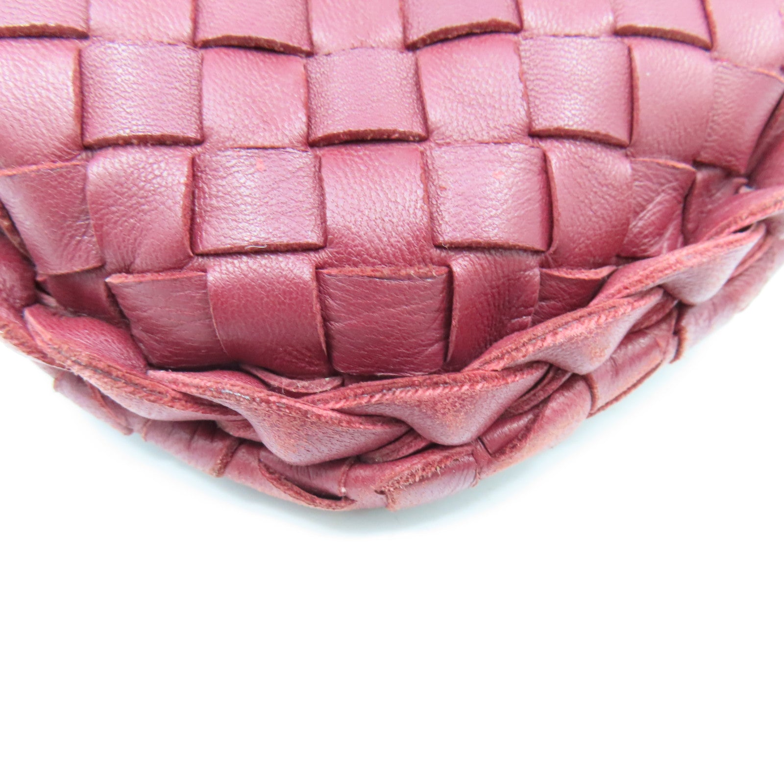 BOTTEGA VENETA 織紋皮革Shoulder Bag肩背袋紅色