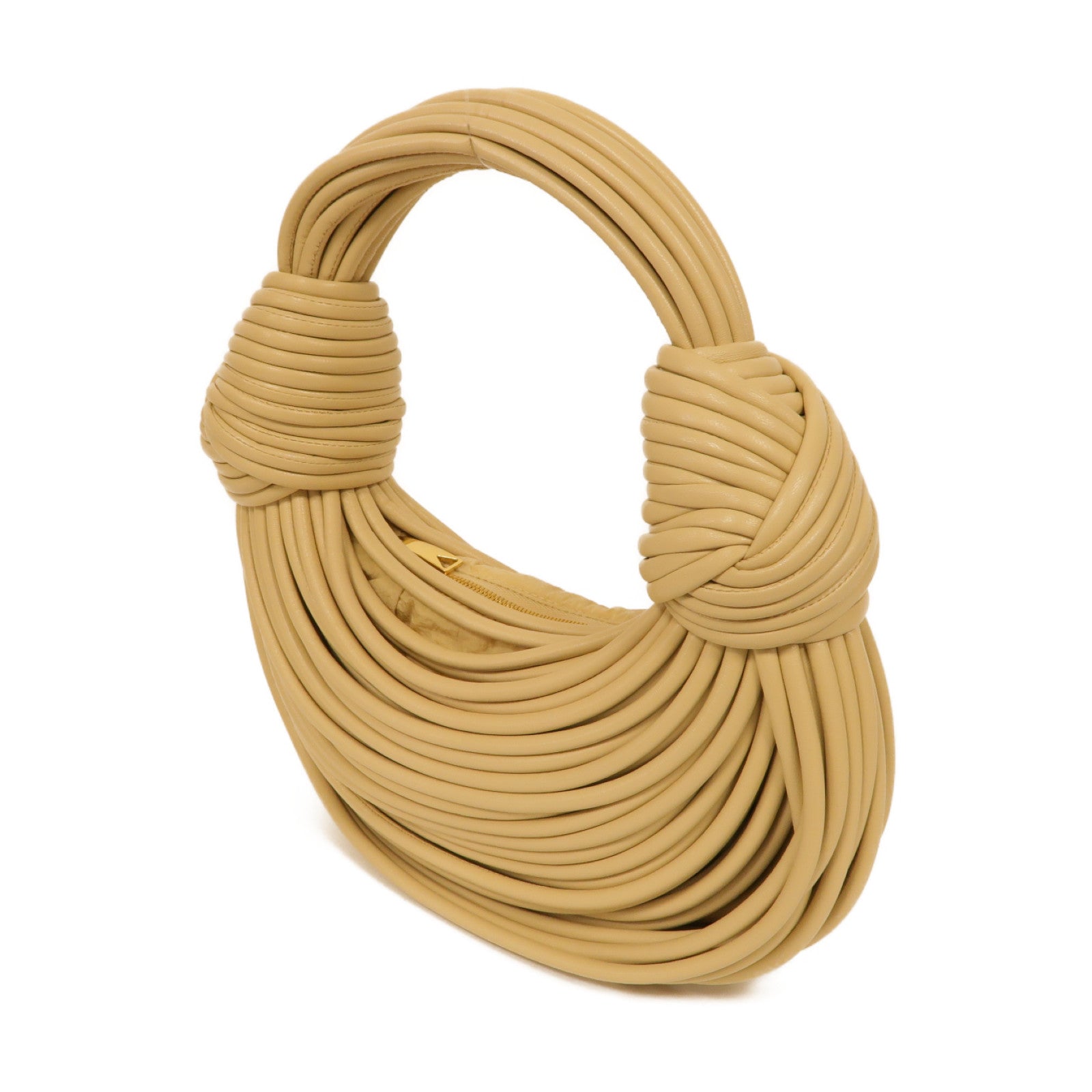 BOTTEGA VENETA 牛皮皮革Small Jodie金扣手挽袋米色