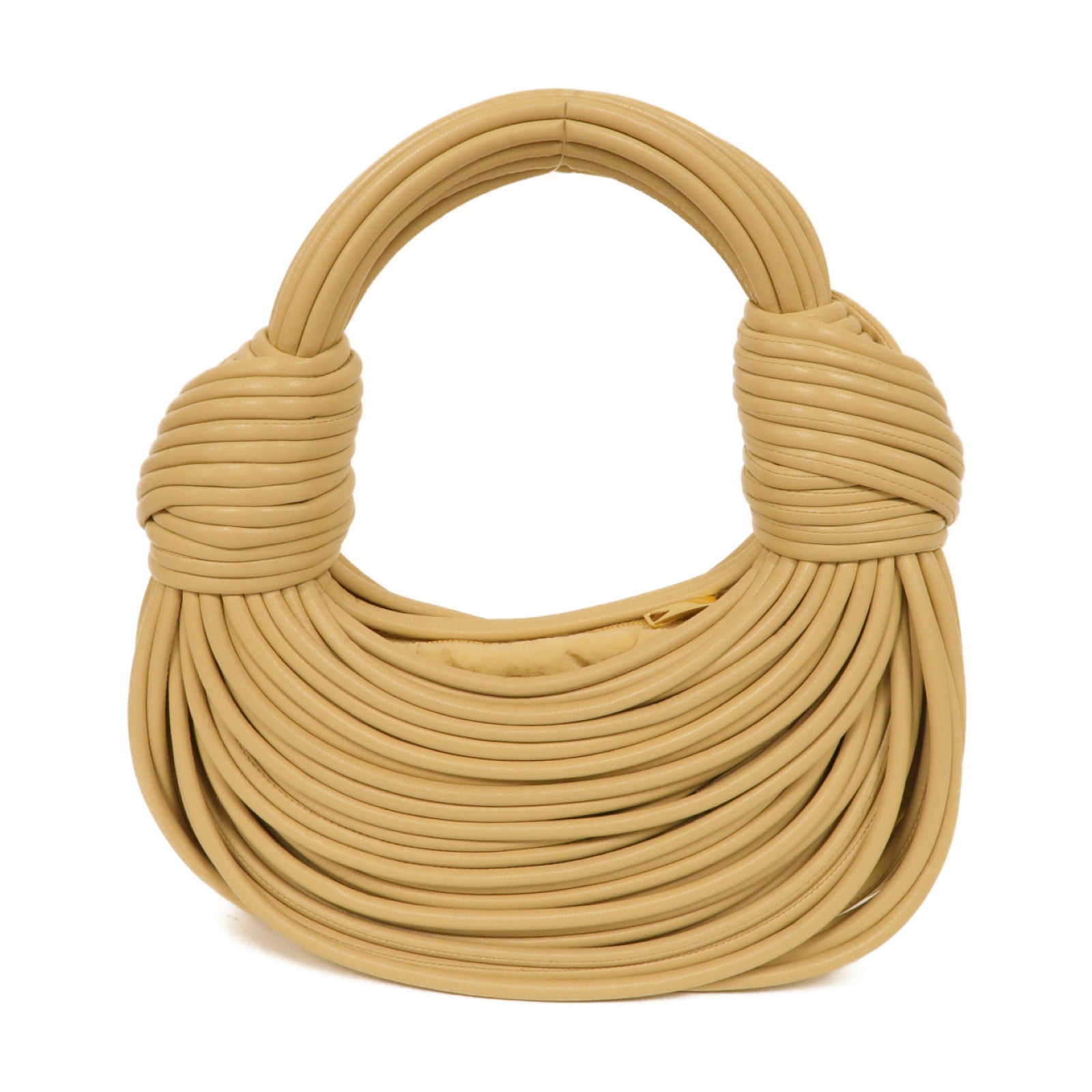 BOTTEGA VENETA 牛皮皮革Small Jodie金扣手挽袋米色