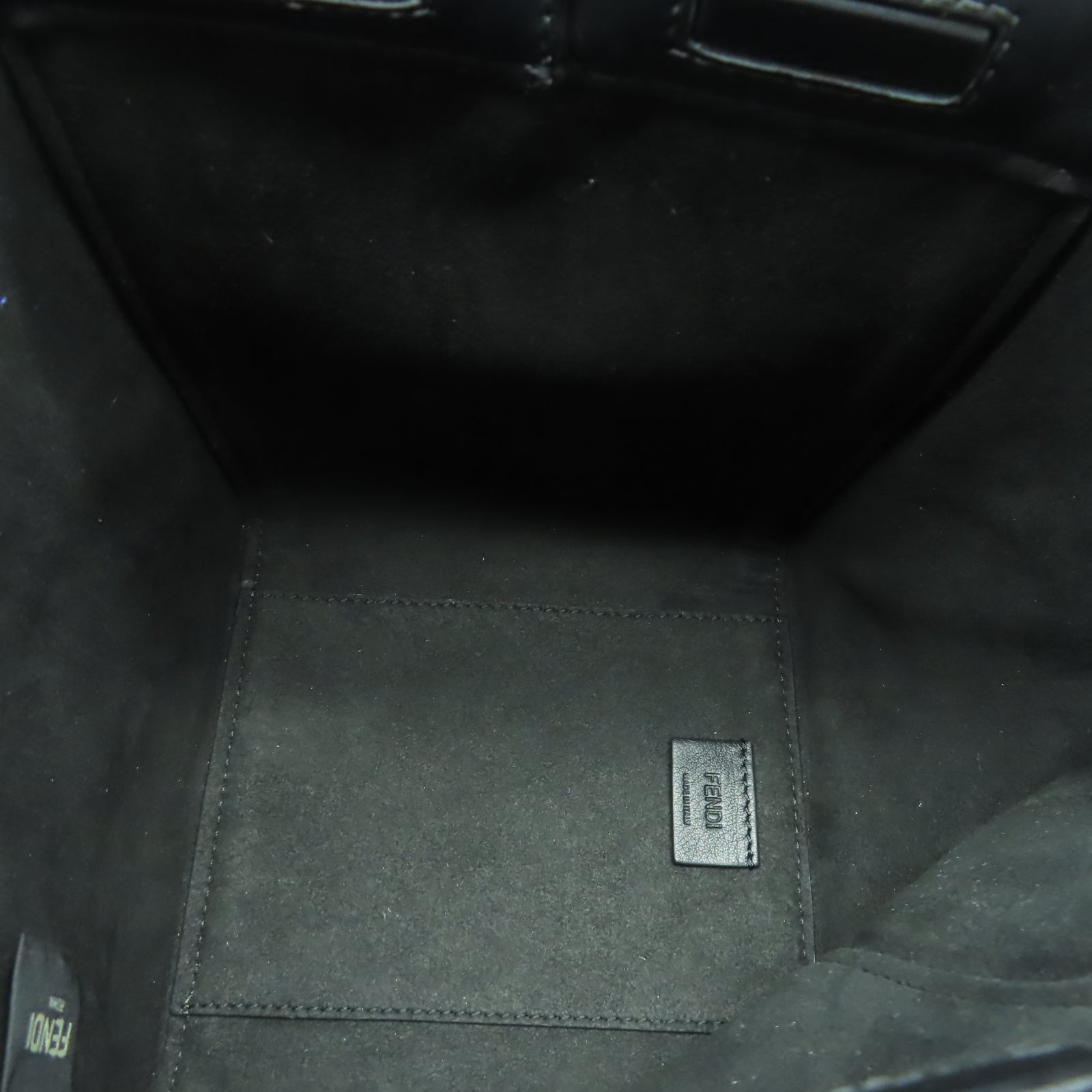 FENDI 牛皮皮革Origami金扣肩背袋黑色