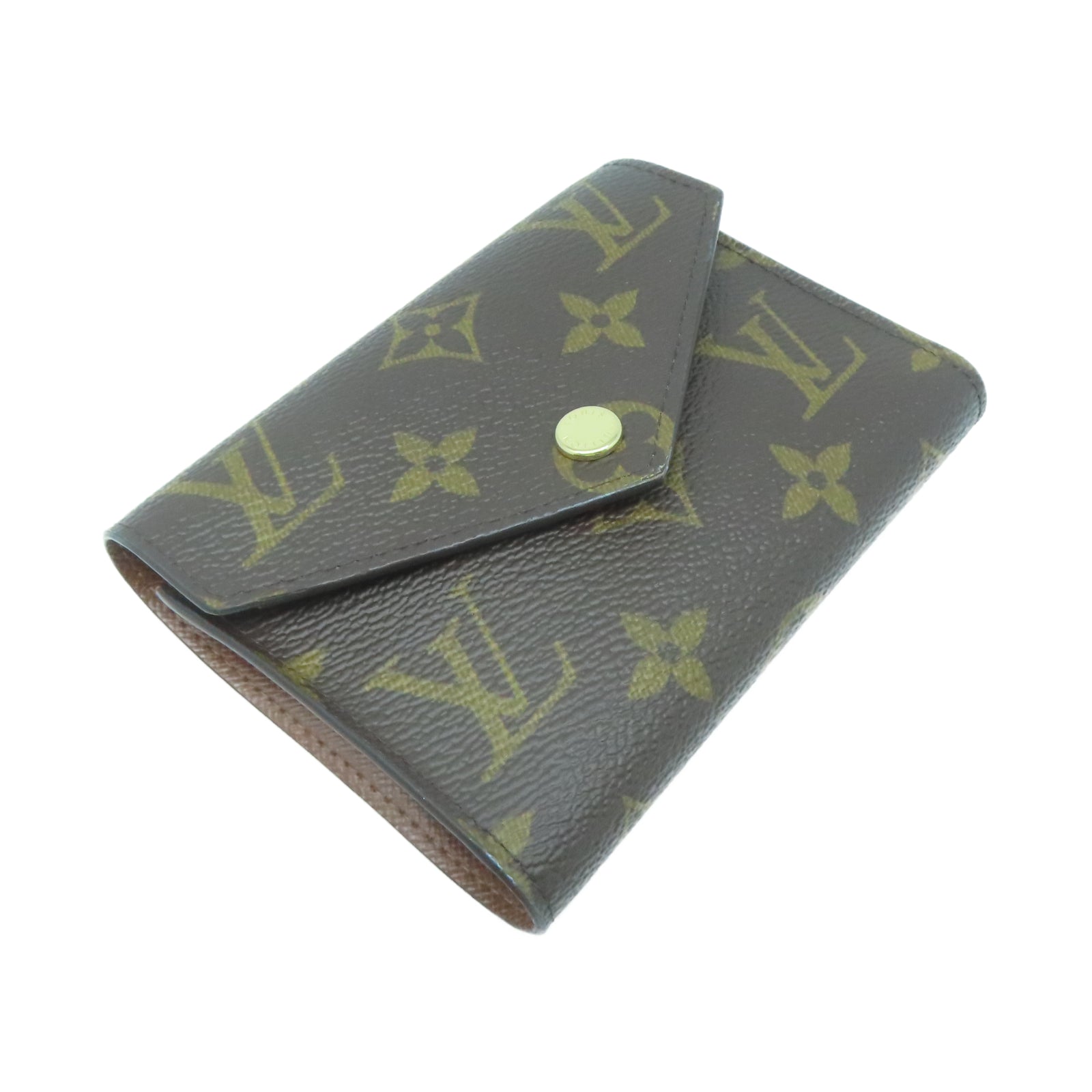 LOUIS VUITTON Monogram Victorine金扣錢包啡色