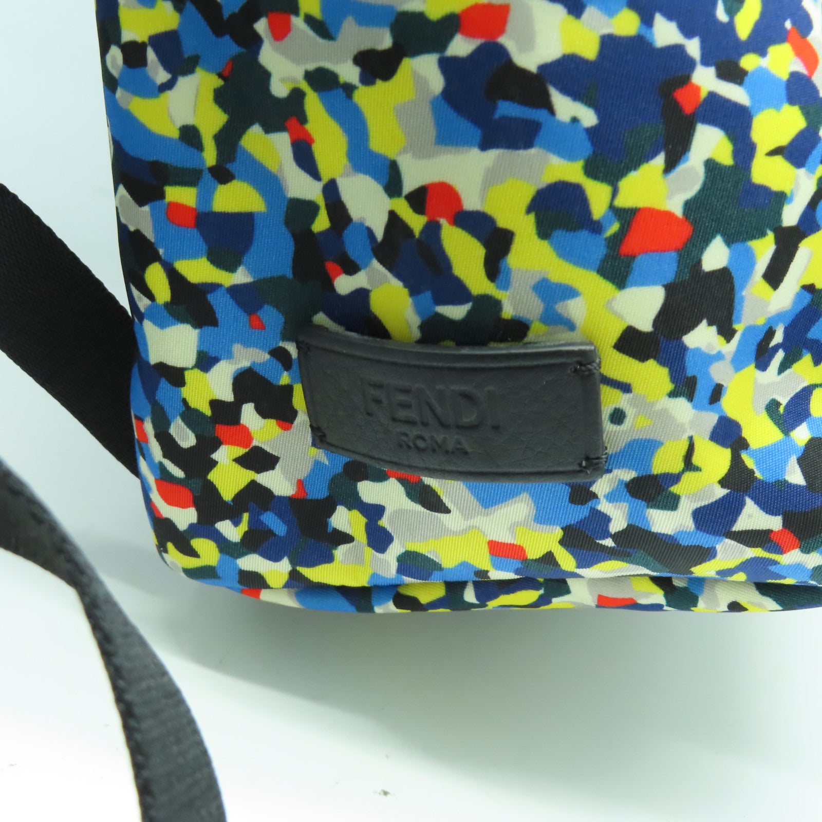 FENDI 尼龍Rucksack銀扣背包藍色/彩色