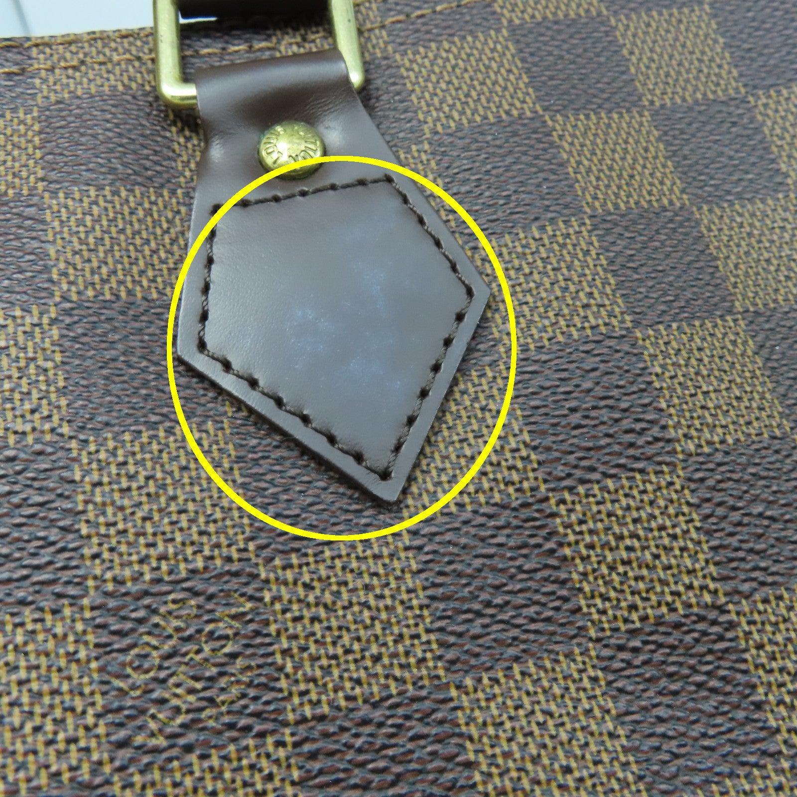 LOUIS VUITTON Damier Speedy 30金扣手挽袋啡色