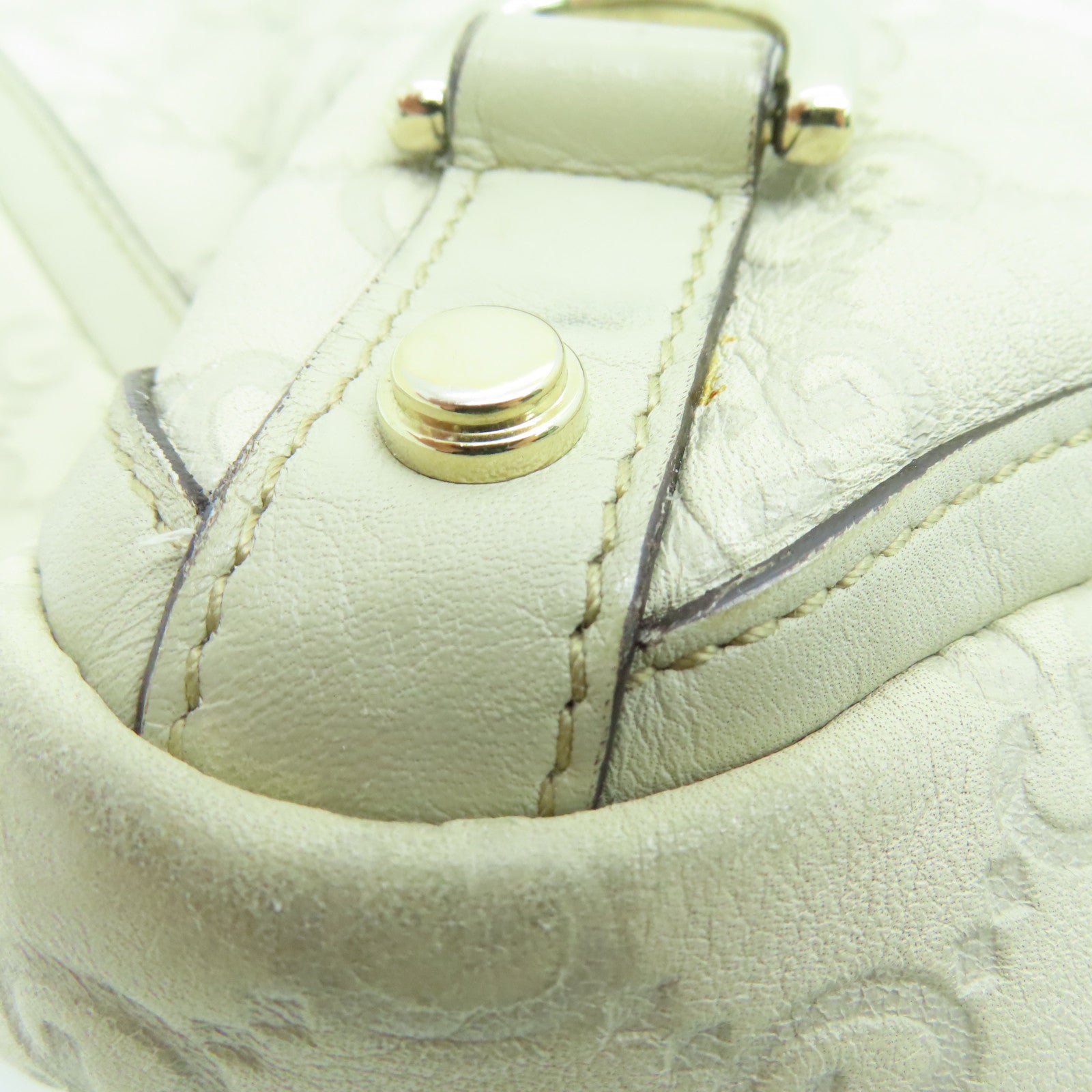 GUCCI 牛皮皮革Tote Bag银扣手挽袋灰色