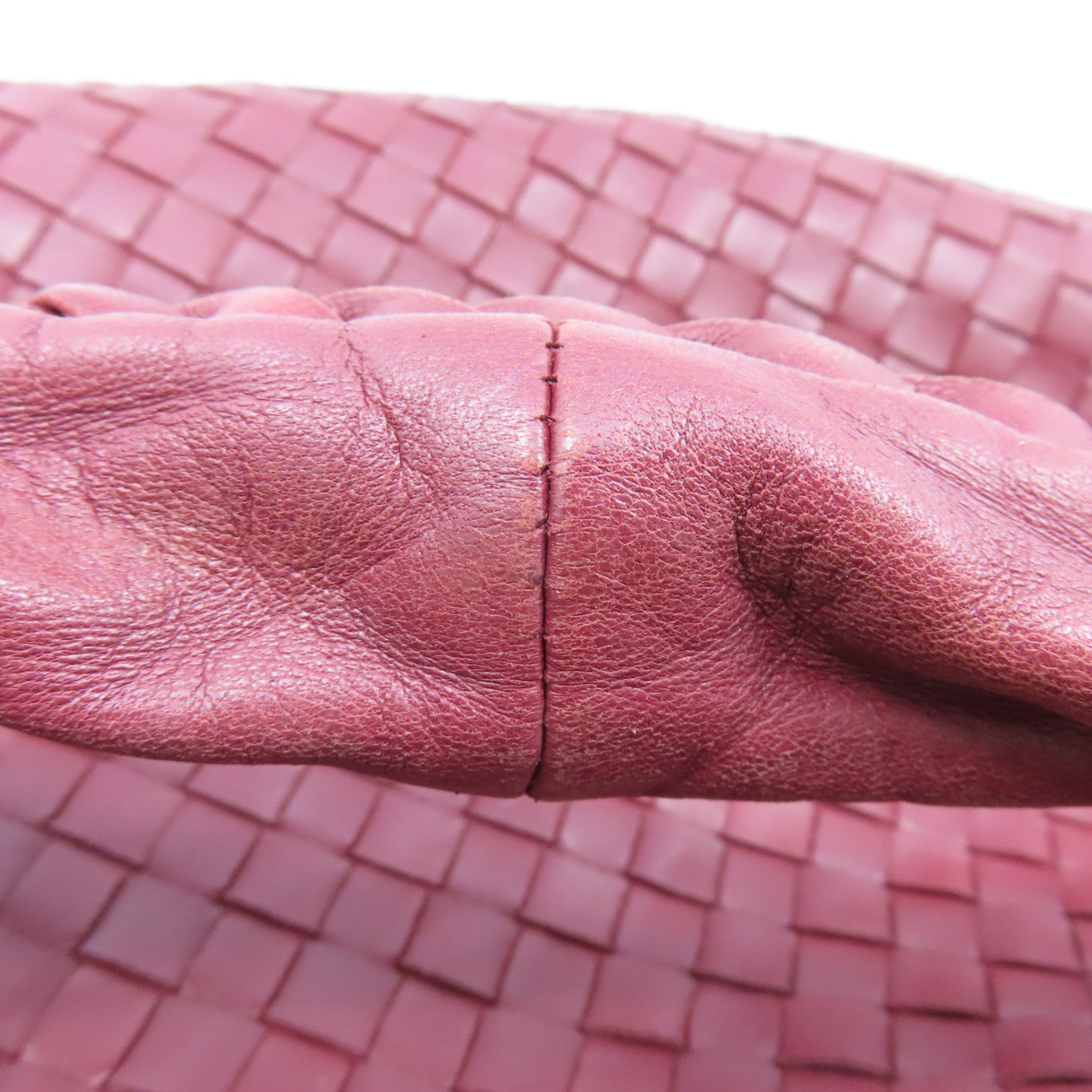 BOTTEGA VENETA 織紋皮革Shoulder Bag肩背袋紅色