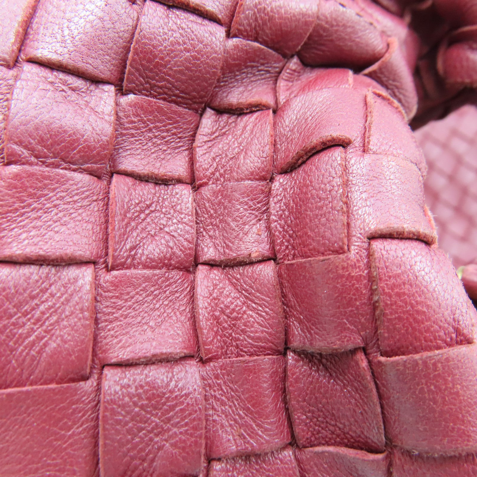 BOTTEGA VENETA 織紋皮革Shoulder Bag肩背袋紅色