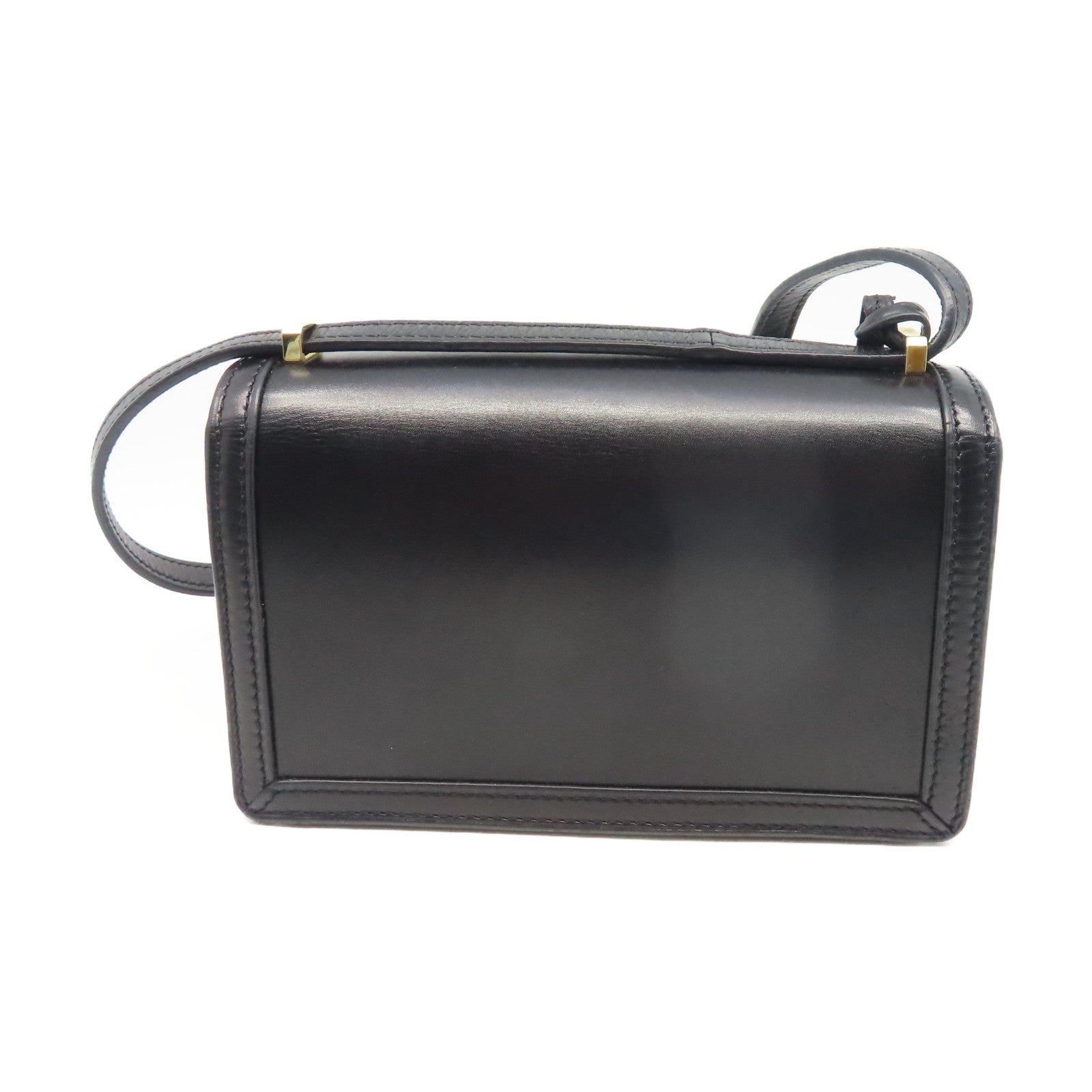 LOEWE 牛皮皮革Barcelona Small金扣肩背袋黑色