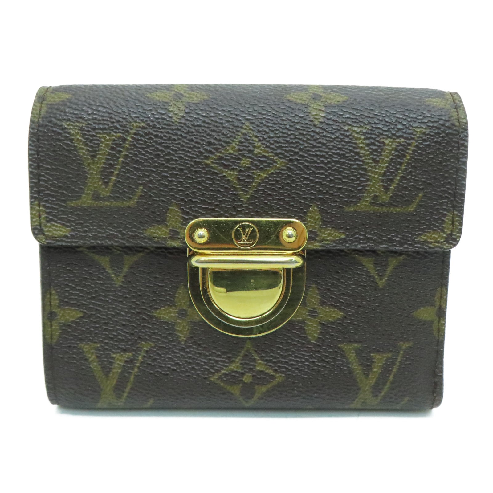 LOUIS VUITTON Monogram Joey Geldborse金扣錢包啡色