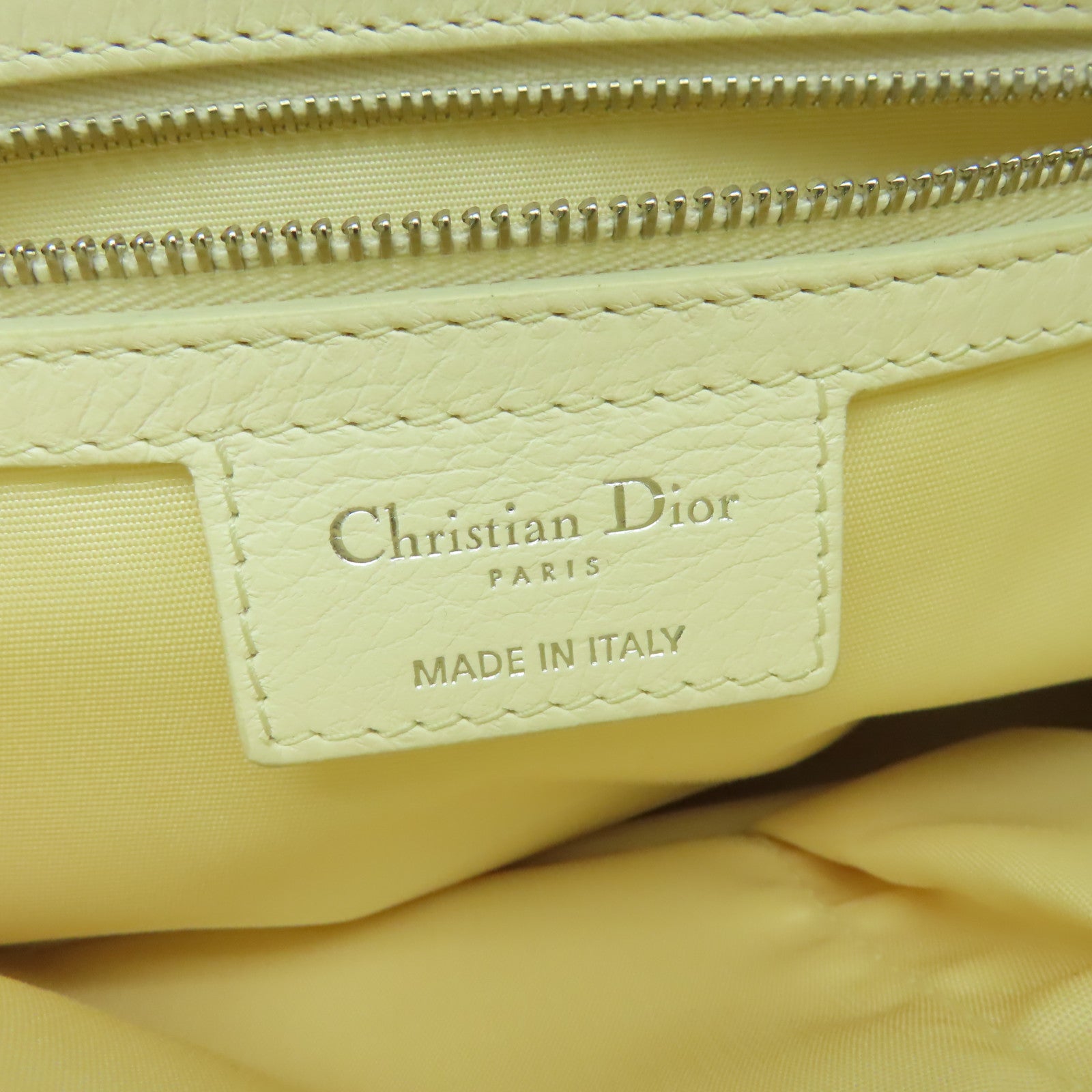 Dior 【激減優惠】牛皮皮革Hand Bag銀扣手挽袋白色