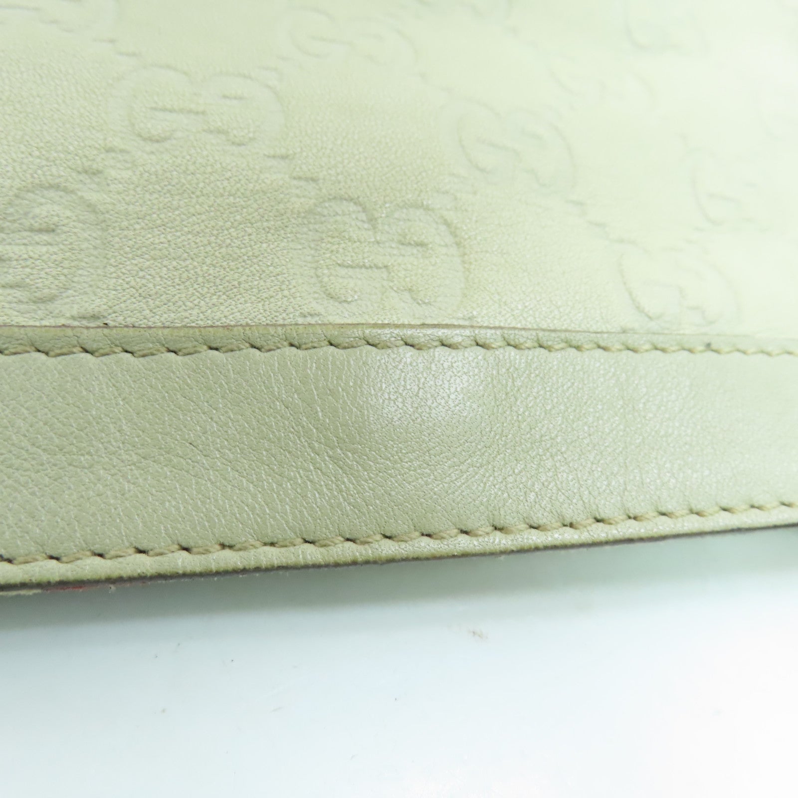 GUCCI 牛皮皮革Tote Bag银扣手挽袋灰色