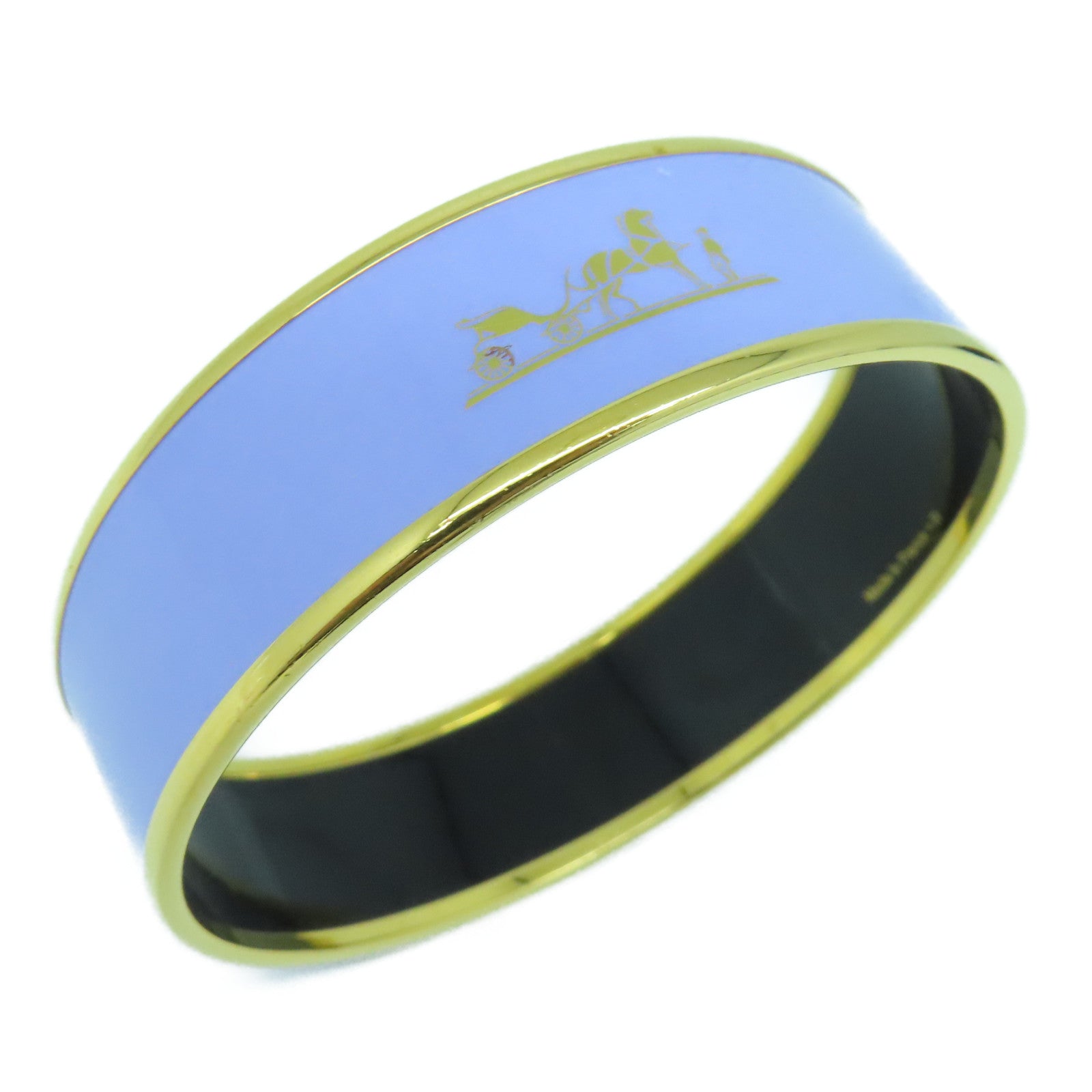 HERMES 金屬Bangle金扣手鐲藍色