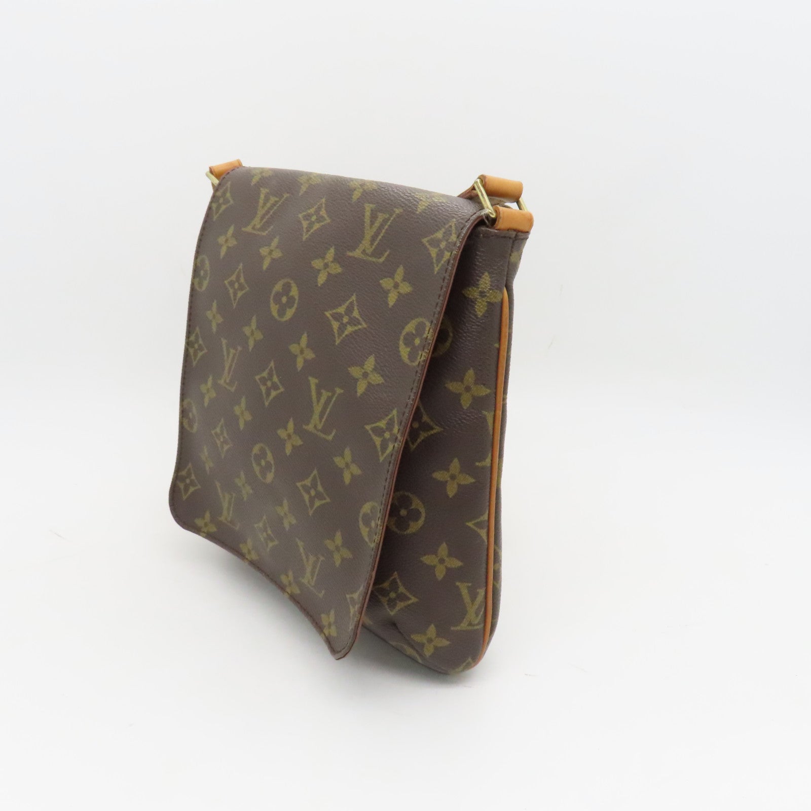 LOUIS VUITTON Monogram Musette Salsa Gold Buckle Shoulder Bag Brown