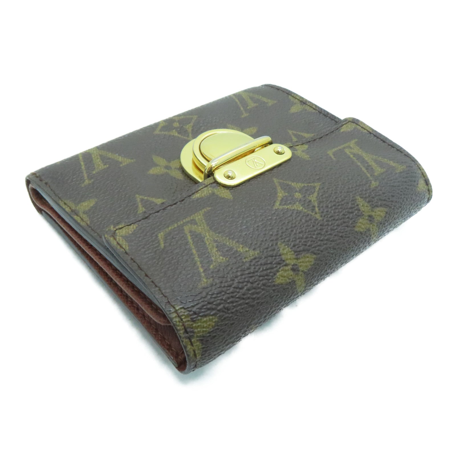LOUIS VUITTON Monogram Joey Geldborse金扣錢包啡色