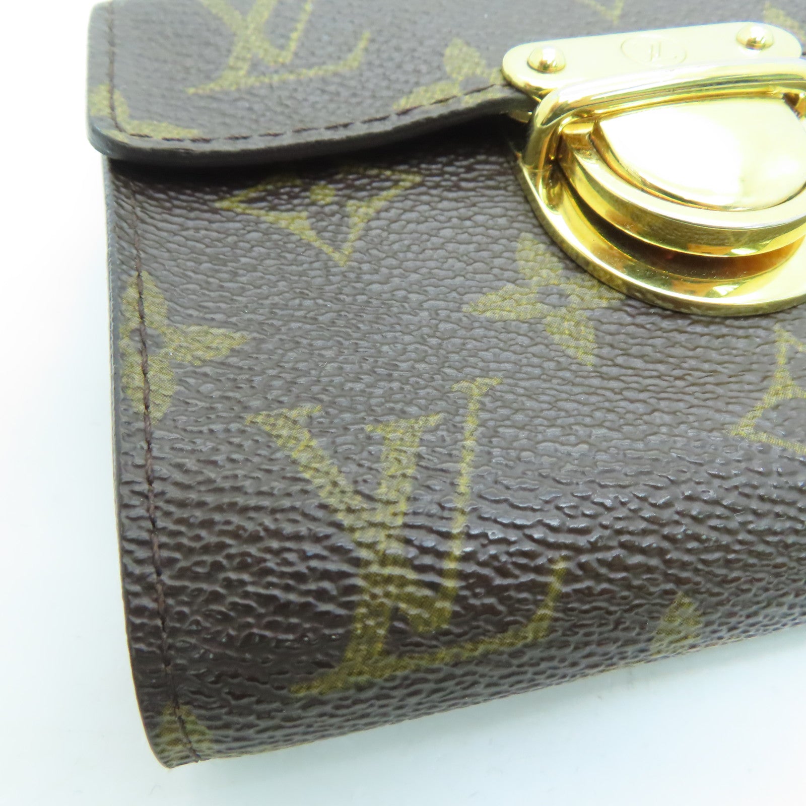 LOUIS VUITTON Monogram Joey Geldborse金扣錢包啡色