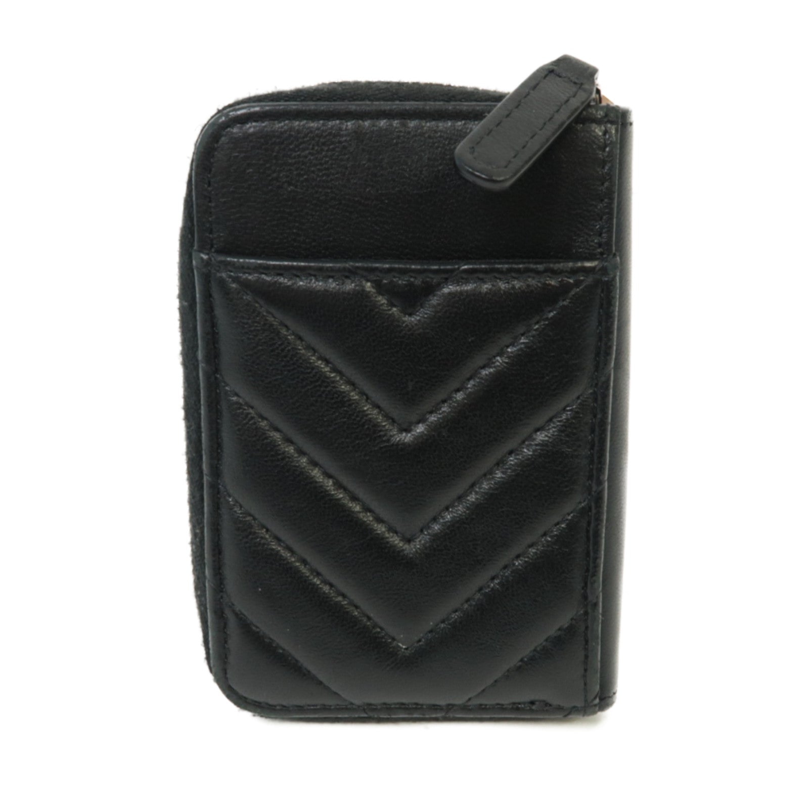 CHANEL 斜紋Card Case銀扣卡片套黒色