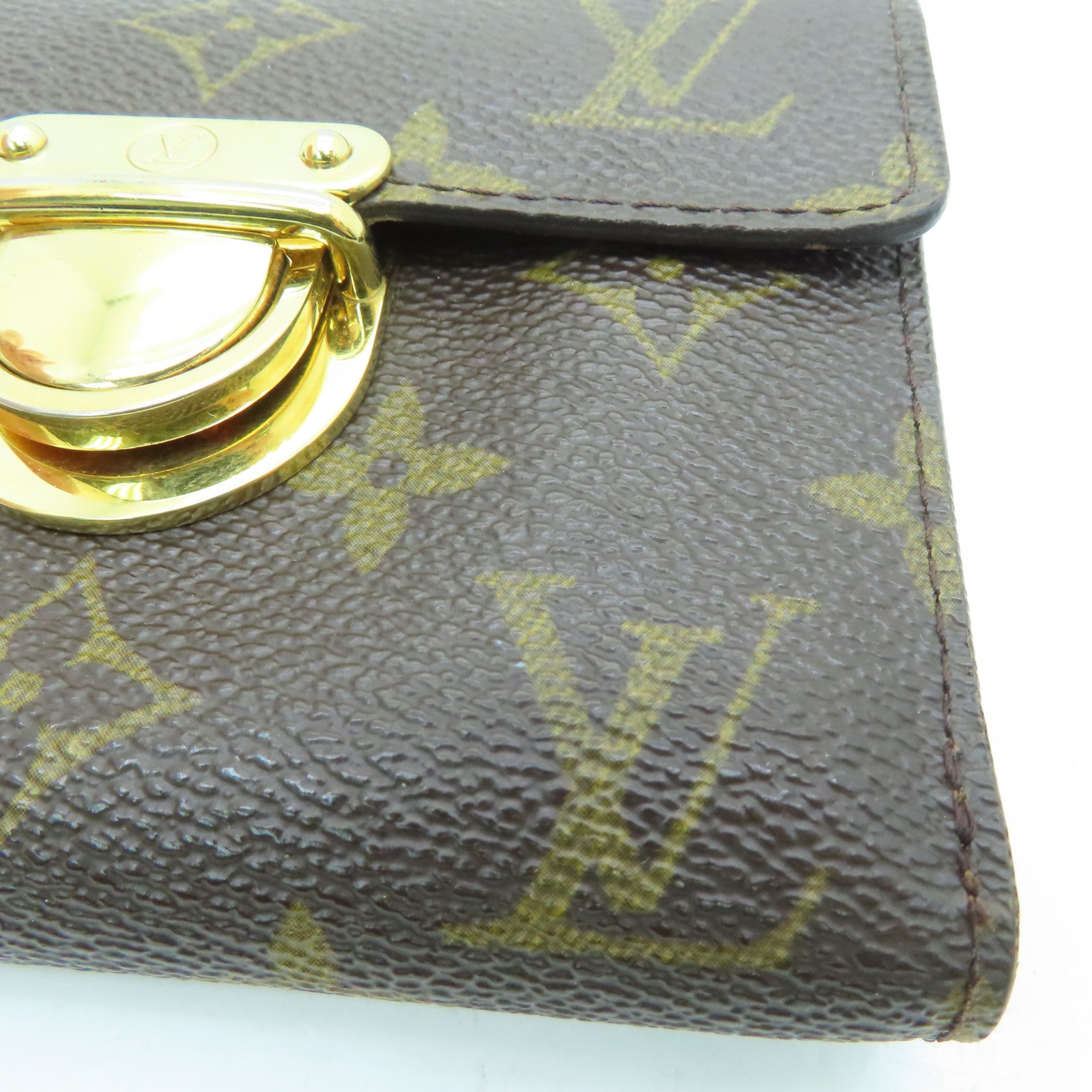 LOUIS VUITTON Monogram Joey Geldborse金扣錢包啡色