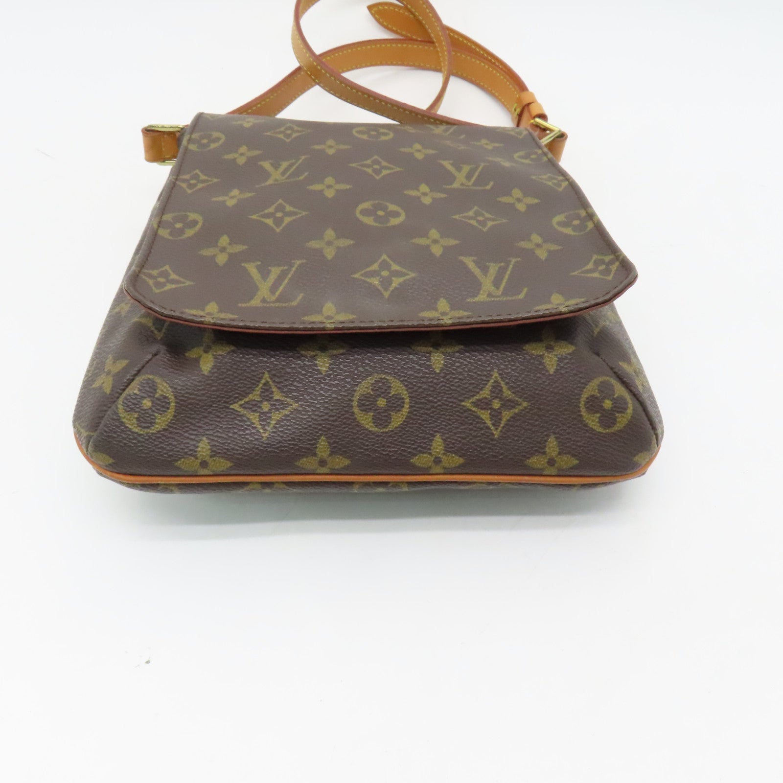 LOUIS VUITTON Monogram Musette Salsa Gold Buckle Shoulder Bag Brown