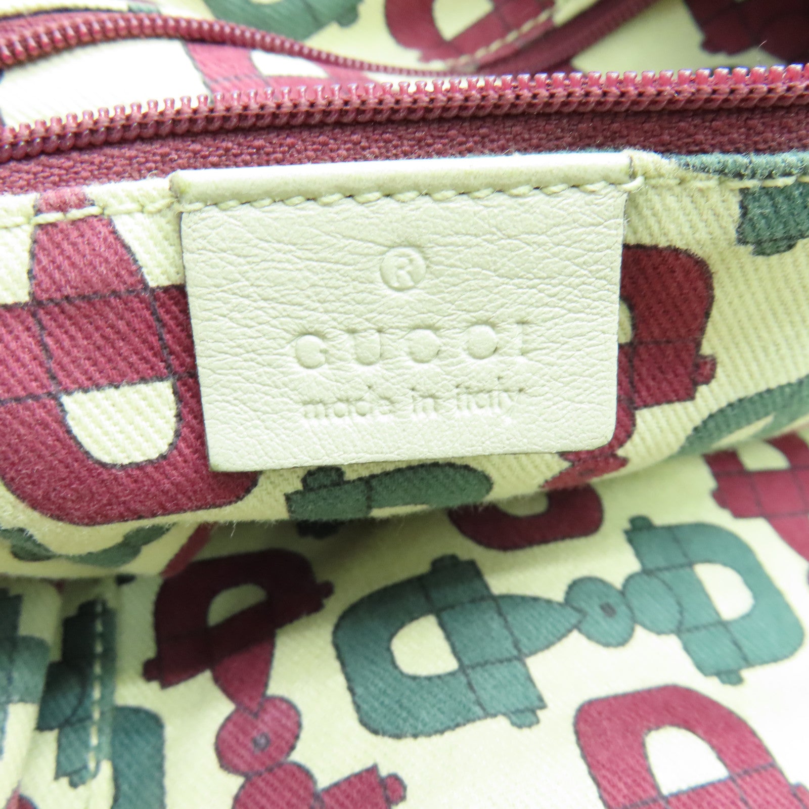 GUCCI 牛皮皮革Tote Bag银扣手挽袋灰色