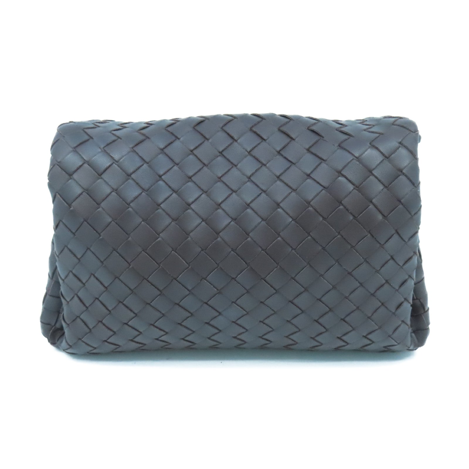 BOTTEGA VENETA 织纹皮革Clutch Bag手拿包啡色
